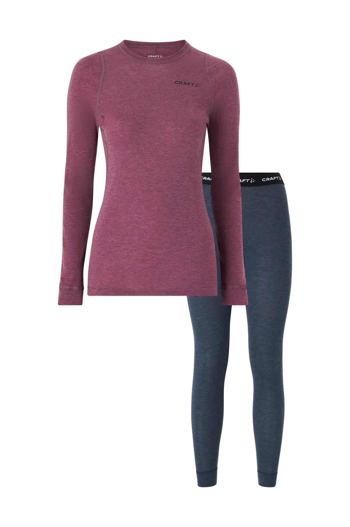 Undertøysett Core Wool Merino Set W Rouge melange