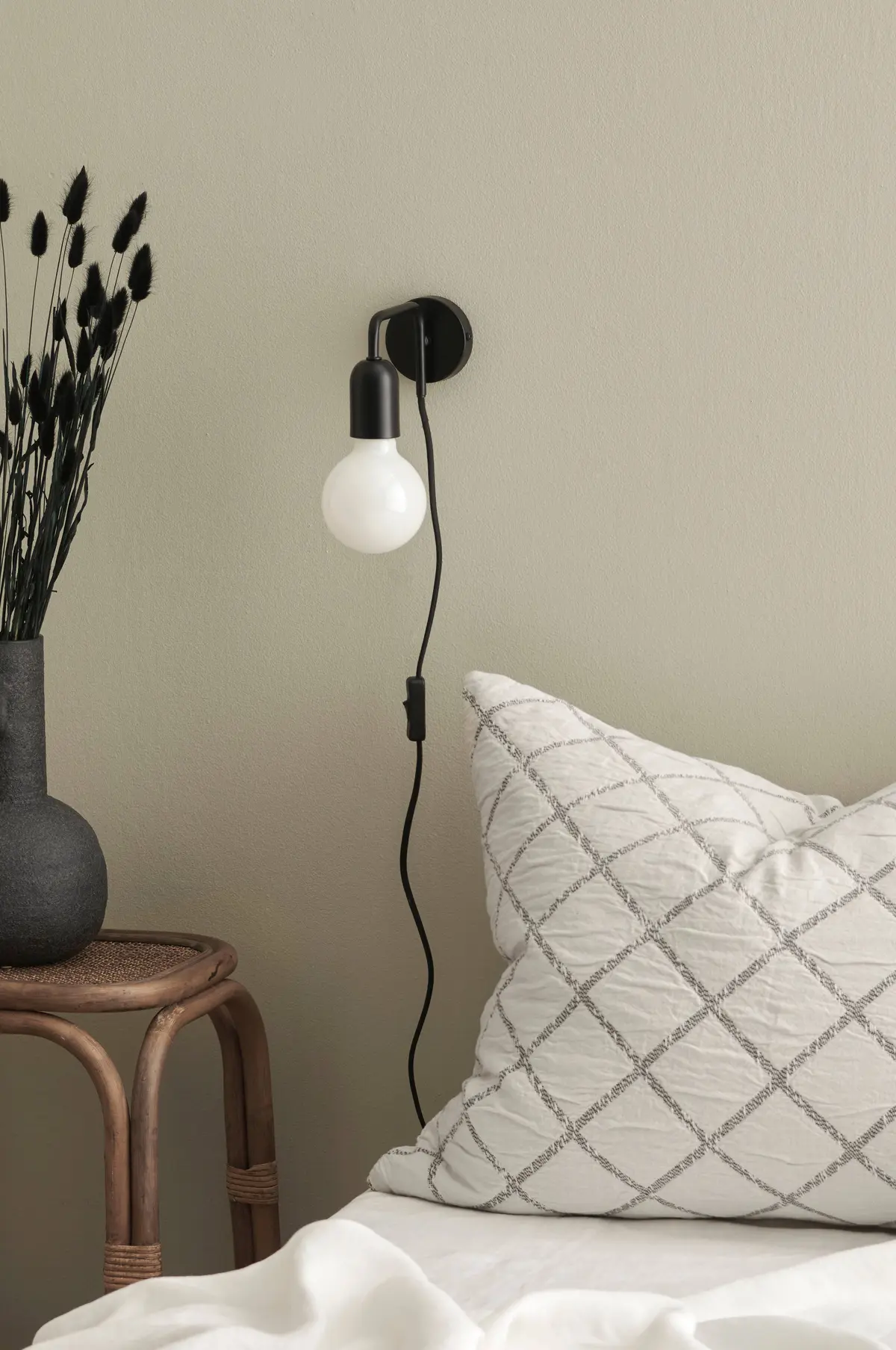 Vegglampe John Matt svart