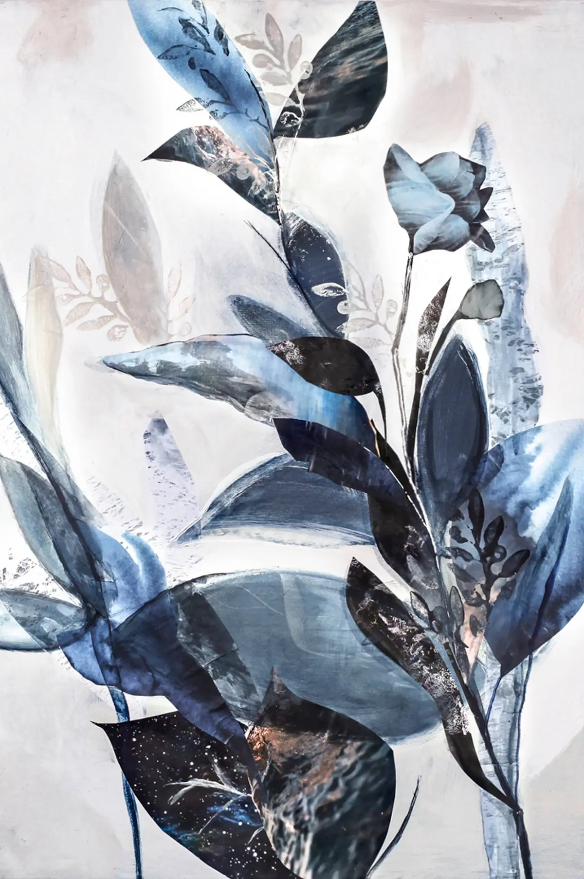 Poster Blue leaves