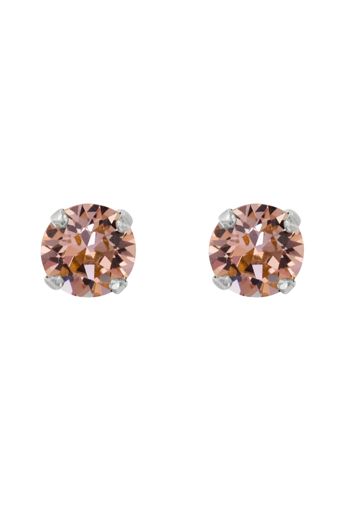 Øredobber Classic Stud Earring Rhodium Vintage rose