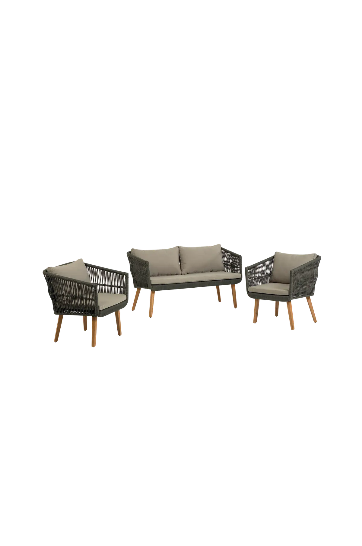 Sofa og 2 lenestoler Inti, sett med 3