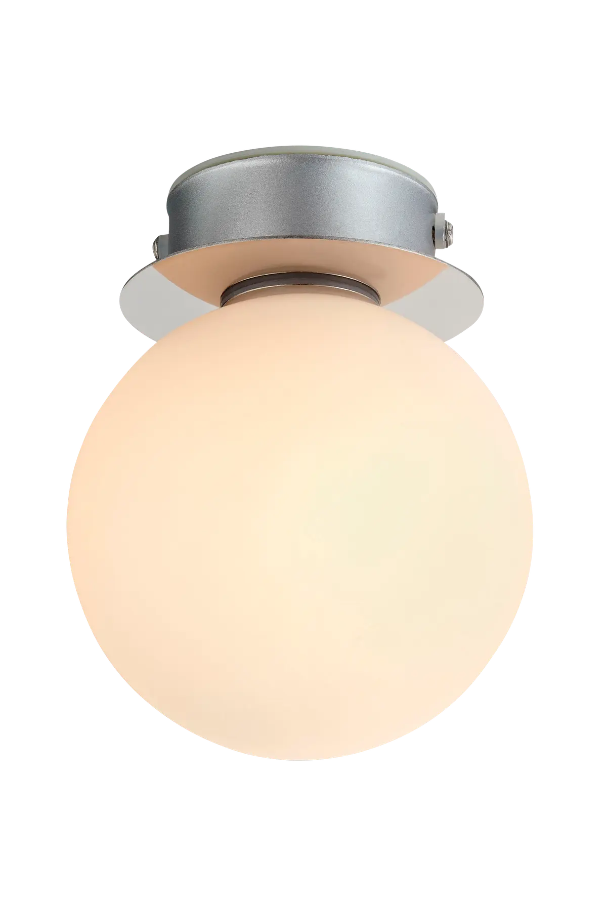 Tak-/vegglampe MINI 1L, IP44 Krom / vit