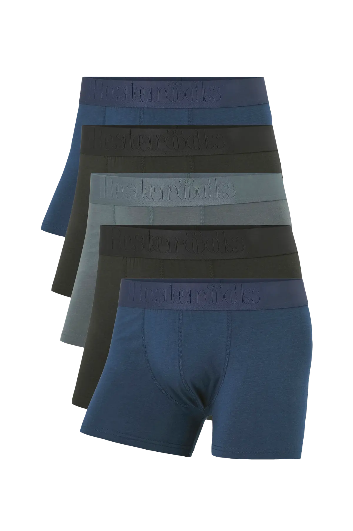 Boxer Bamboo 5-pk Regular Leg Black/navy/stone grey