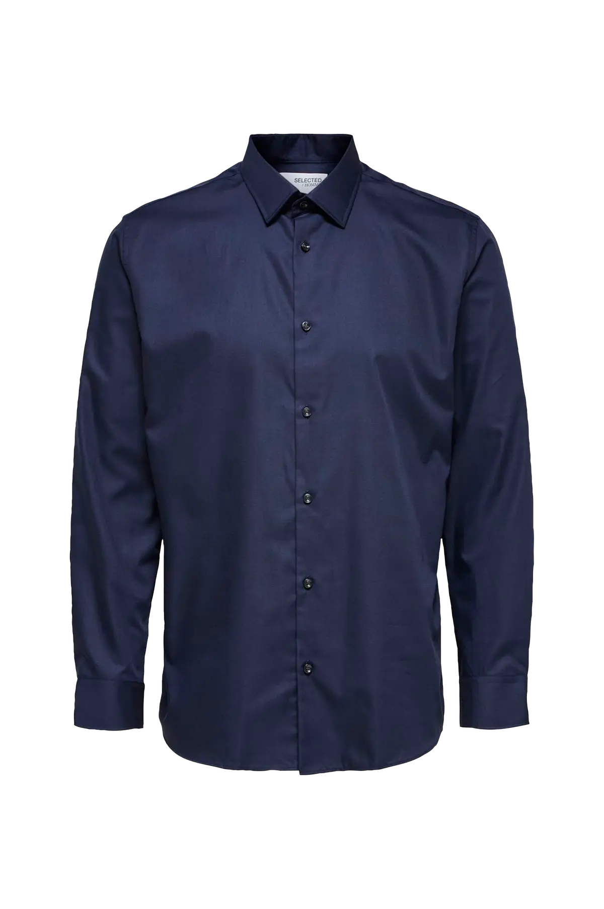 Skjorte slhSlimethan Shirt Ls Classic B Peacoat