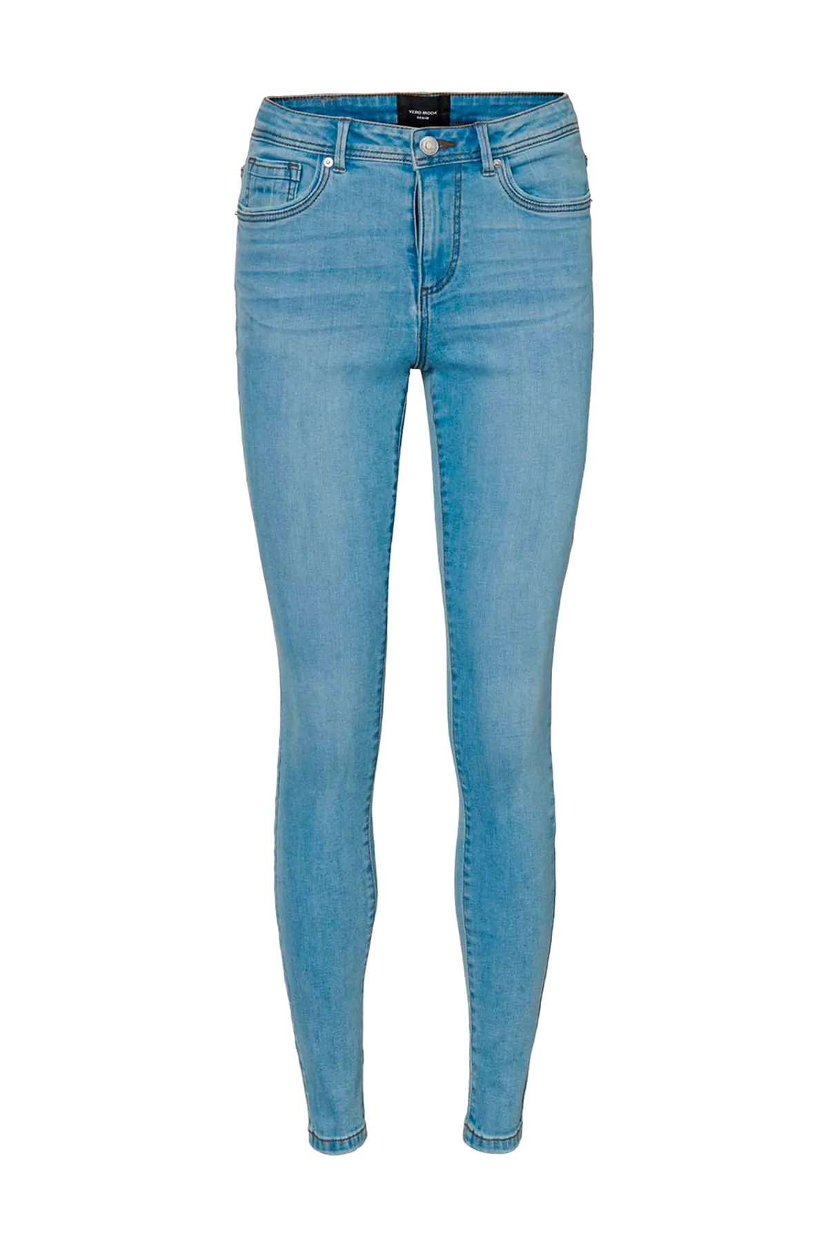 Jeans vmTanya MR S Piping Jeans Light blue denim