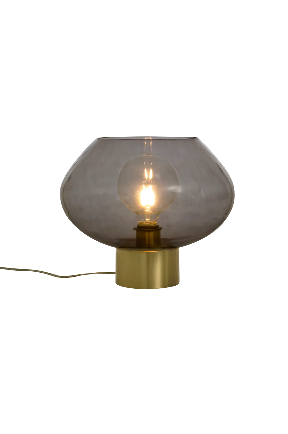Bordlampe Bell Matt messing / røyk