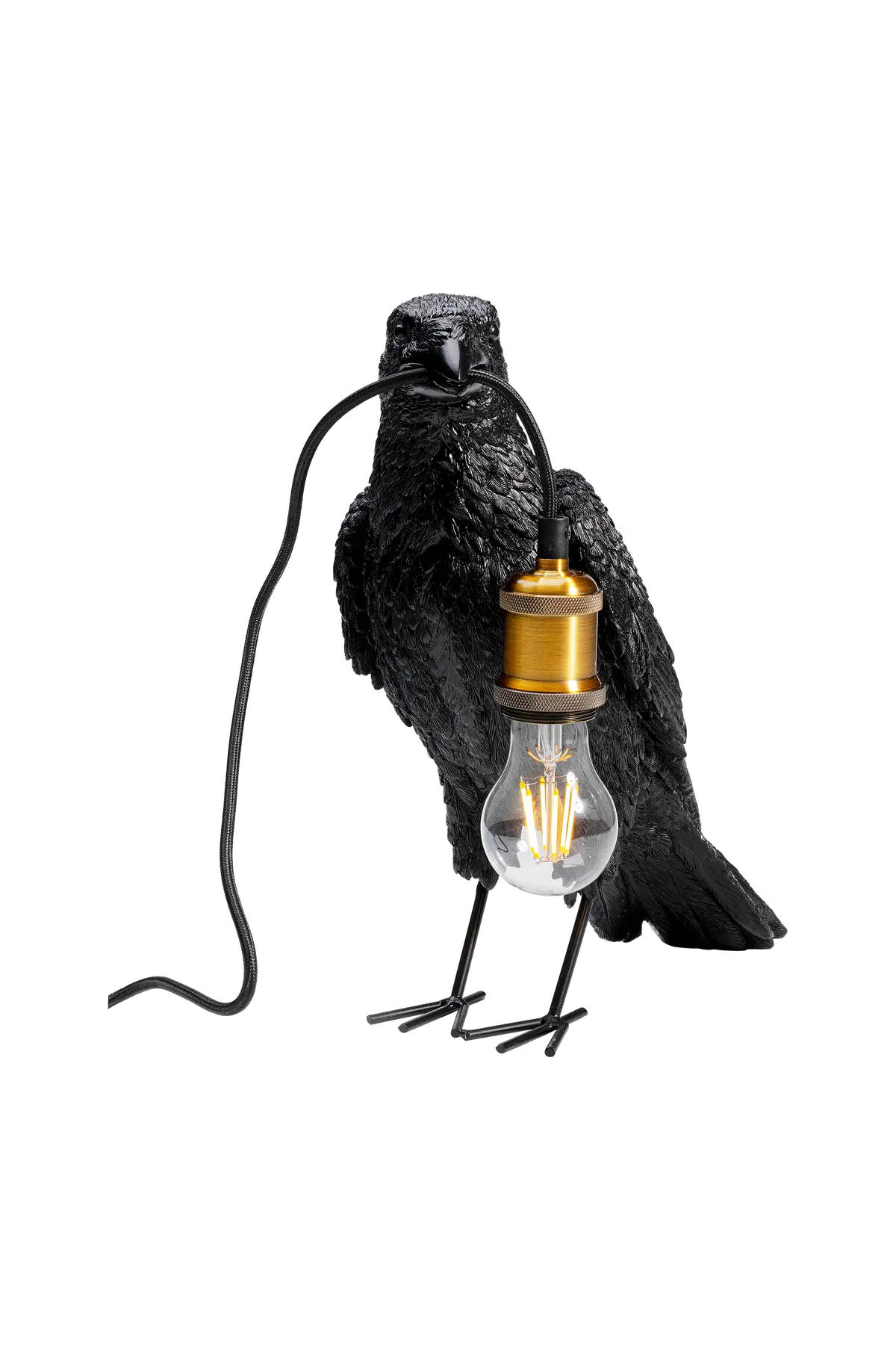 Bordlampe Kråke Gull/svart