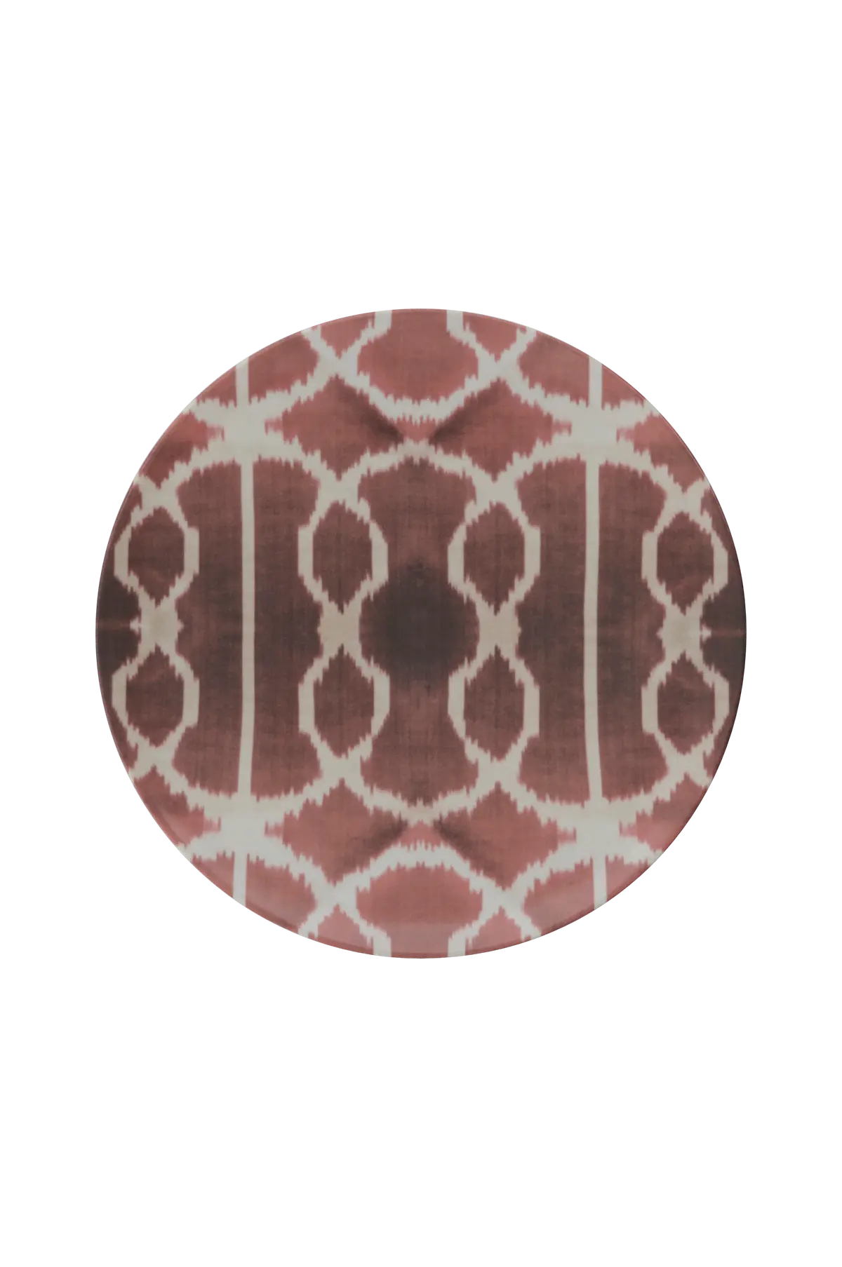 Tallerken Deep red/off white