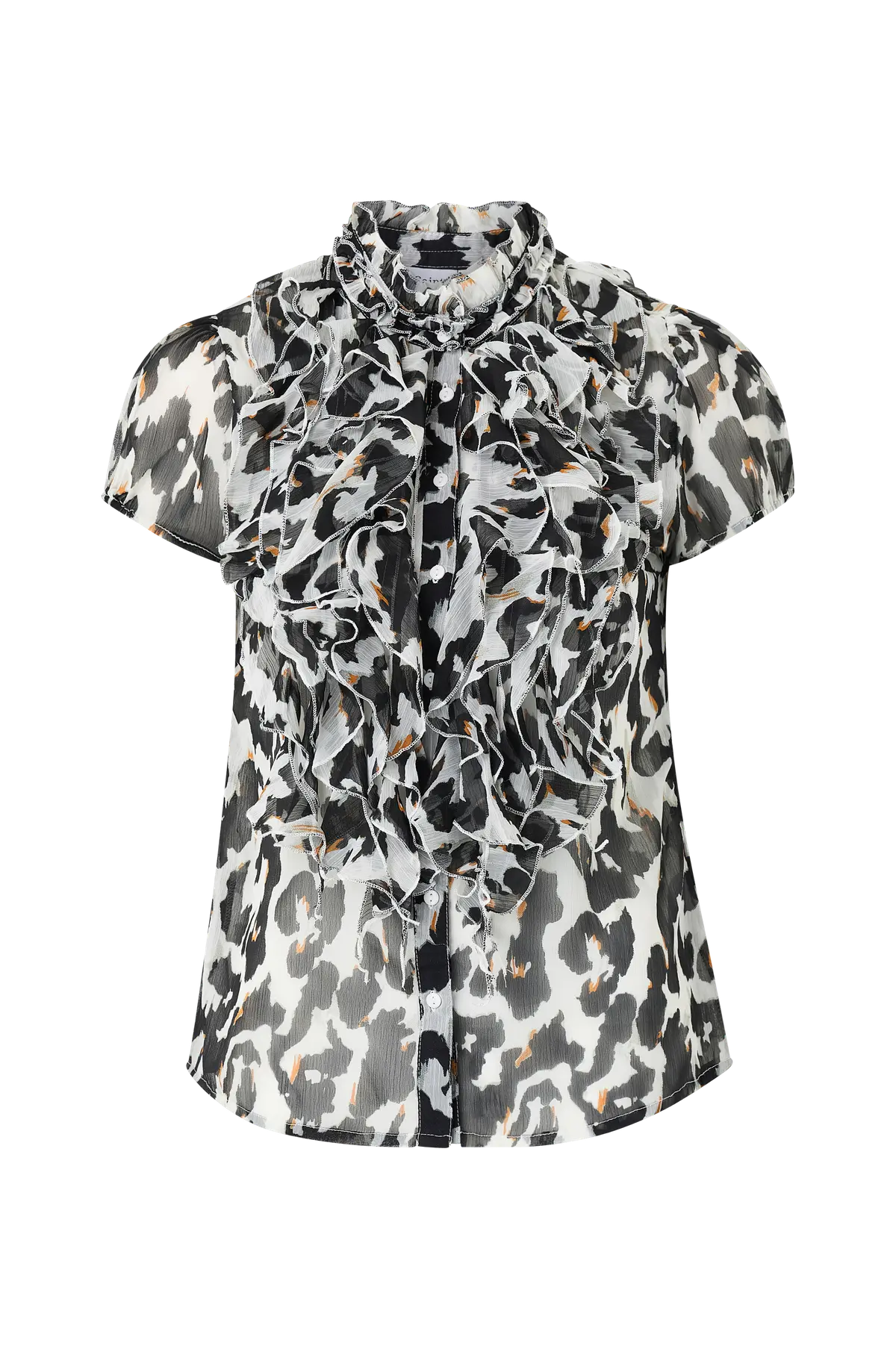 Bluse LiljaSZ Crinkle SS Shirt Orchid Painted Leopard