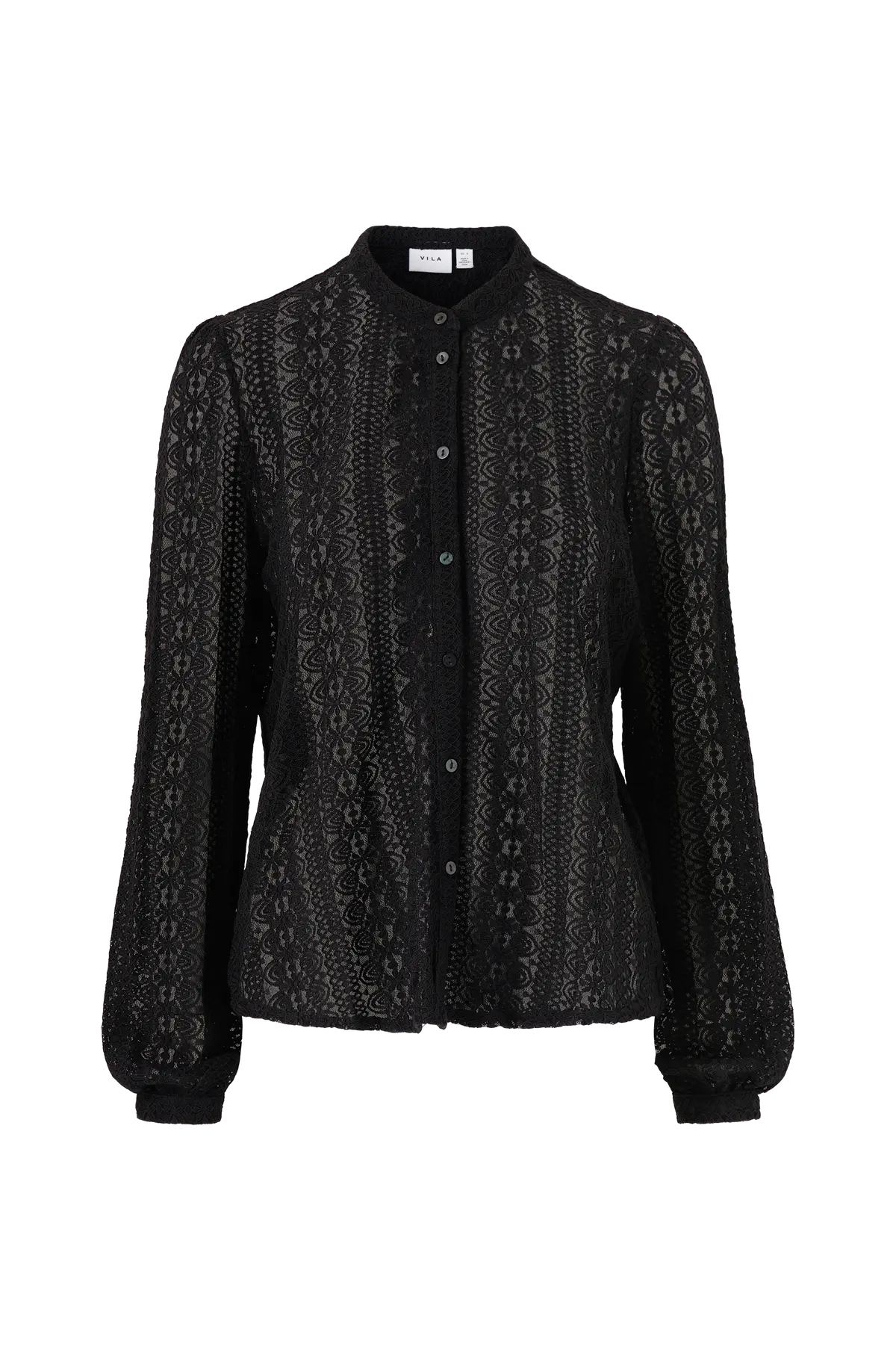 Blondebluse viChikka Lace L/S Shirt Black