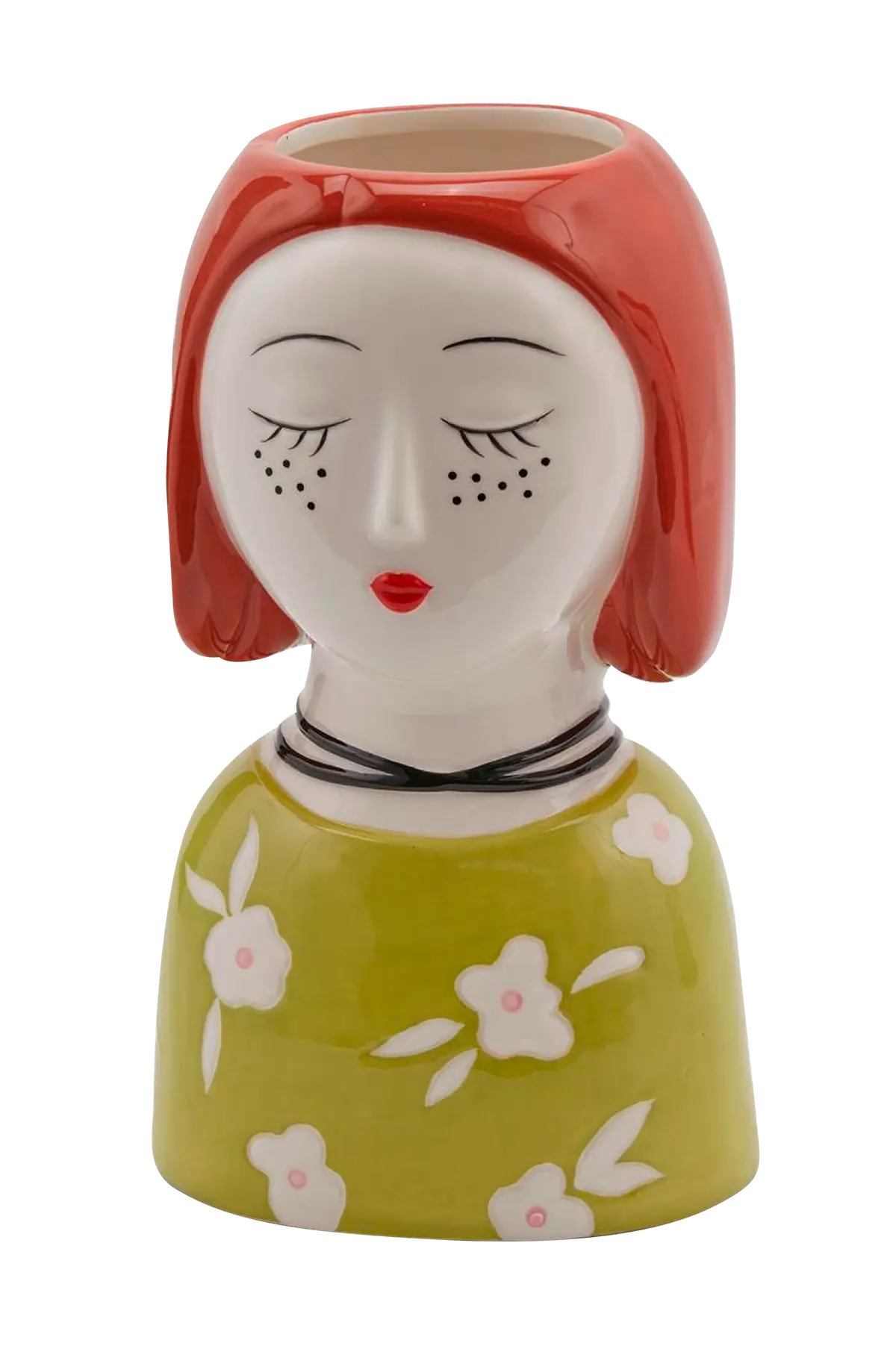 Vase Ansikt Collana høyde 22 cm Gul