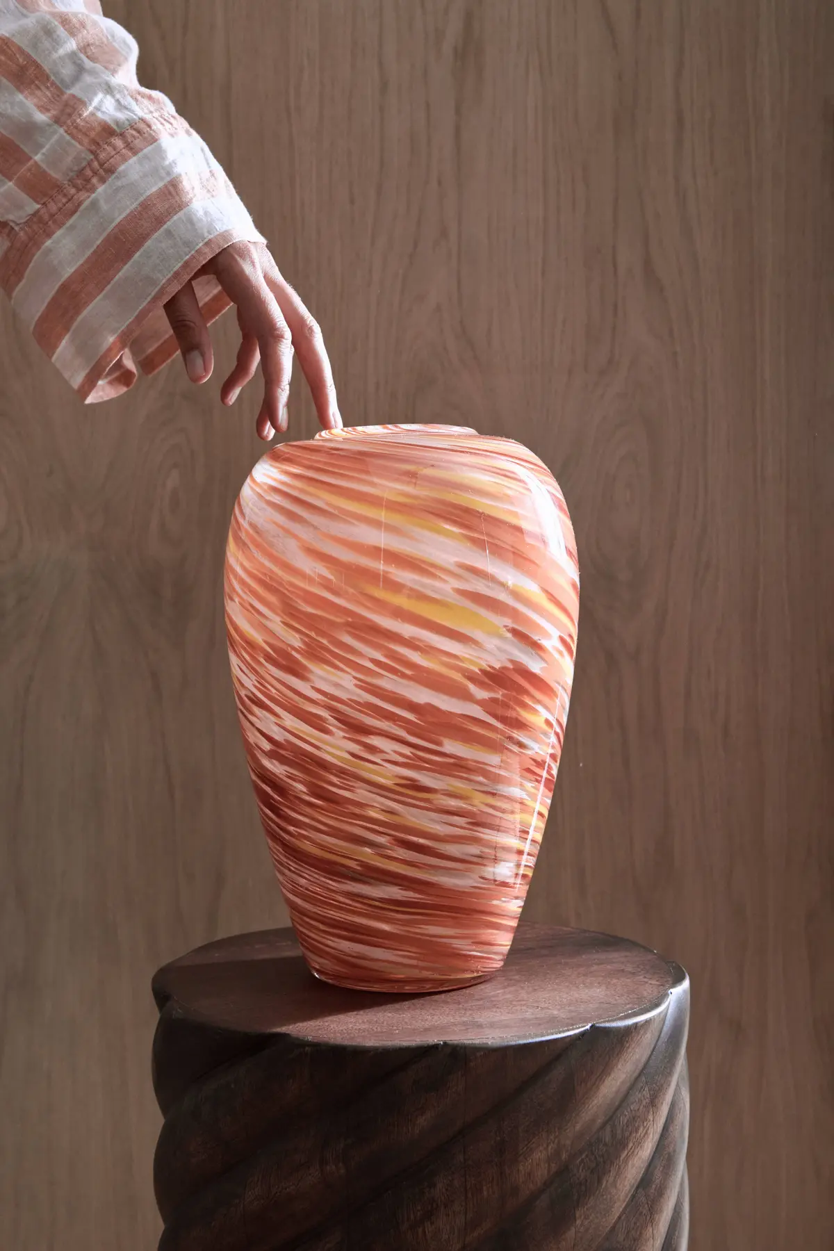 Vase Linnea høyde 29 cm Oransje