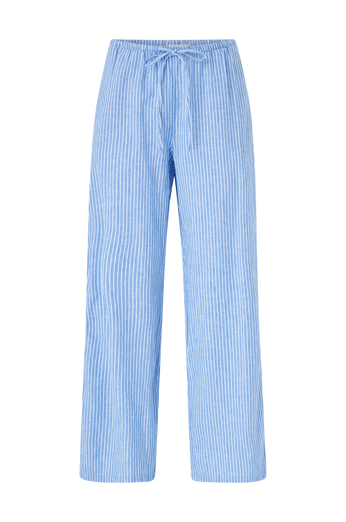 Bukser Dina Linen Trousers Blue stripe