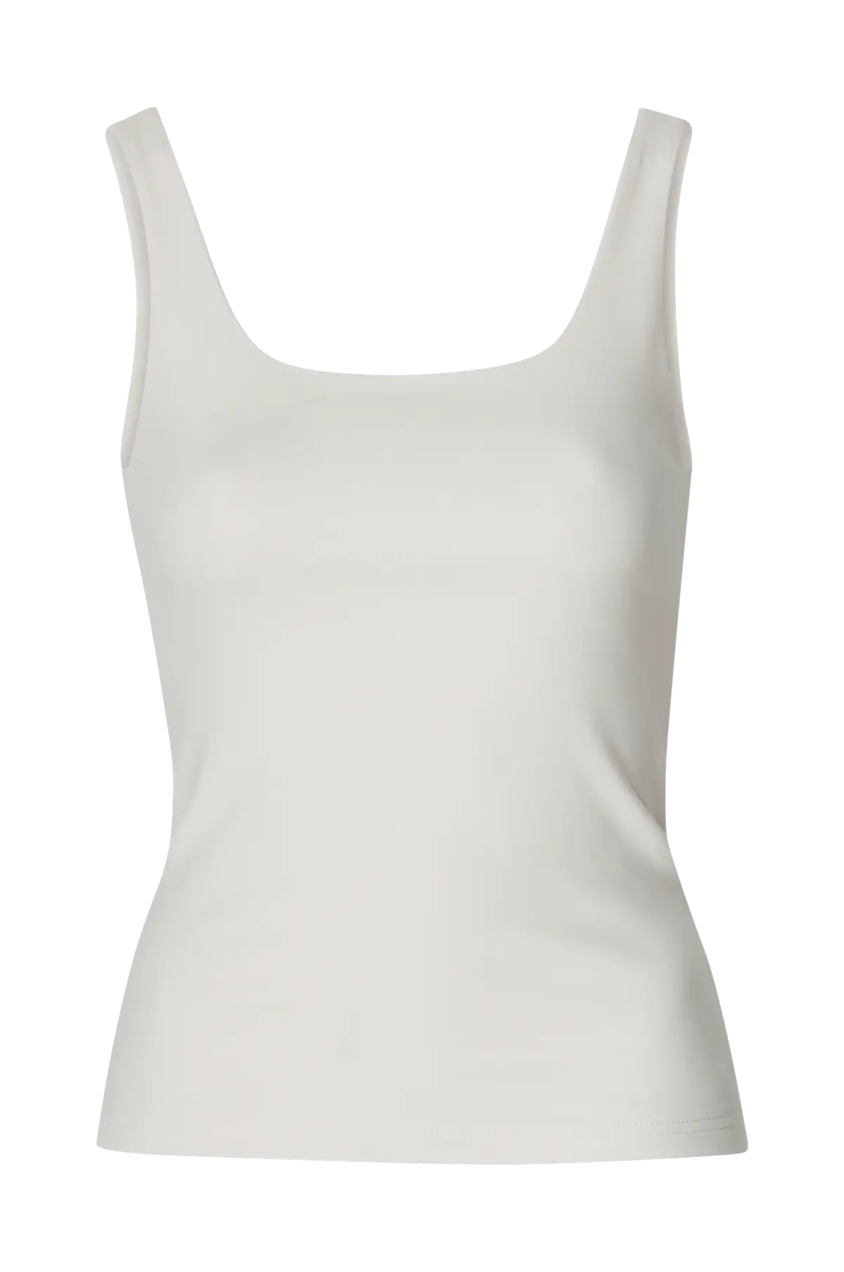 Singlet Tank Scoop Back White