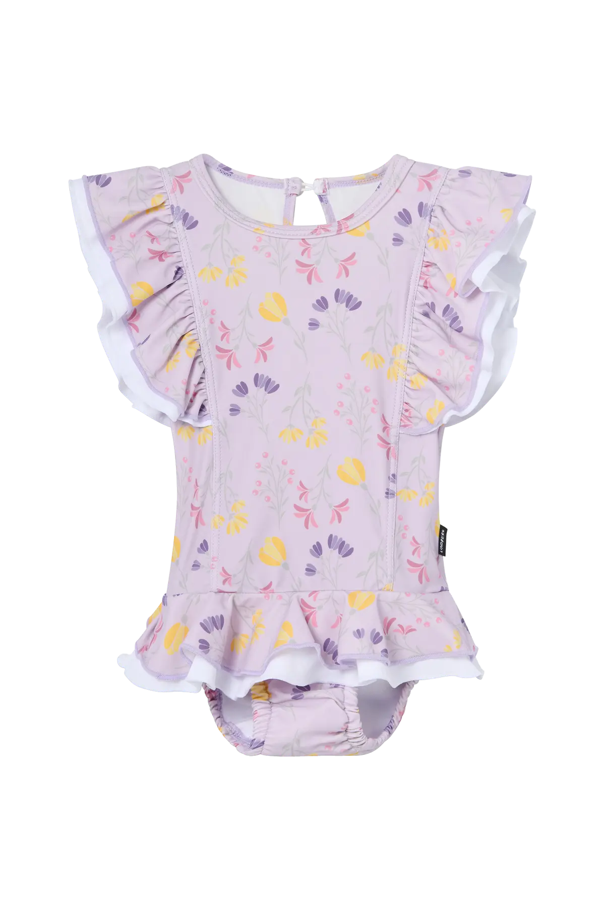 Badedrakt Judith Swimsuit Diaper Lavender/yellow