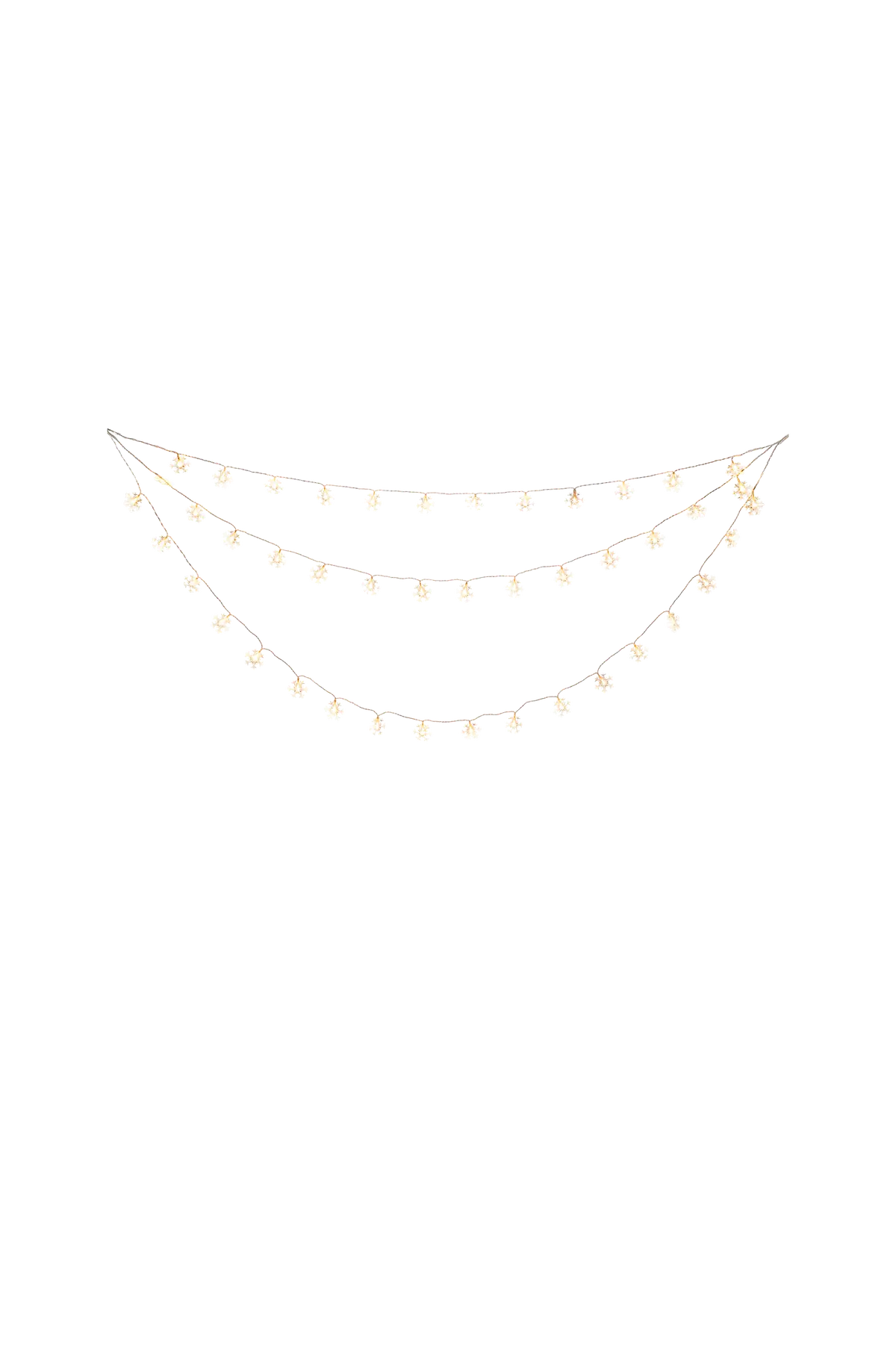 Gardinlenke 44 snøkrystaller LED 125 cm