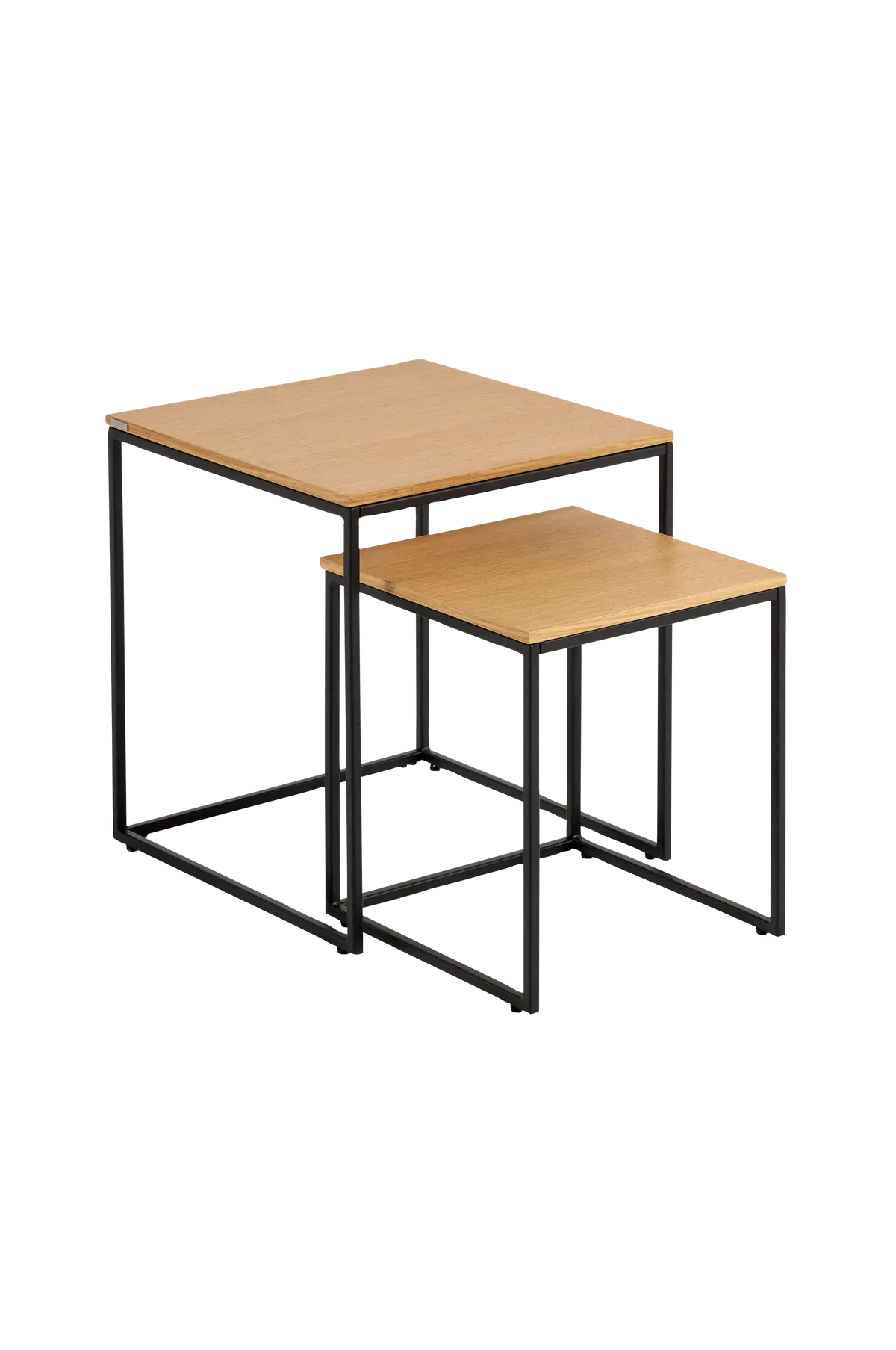 Sidebord Yoana, sett med 2 Natural, black