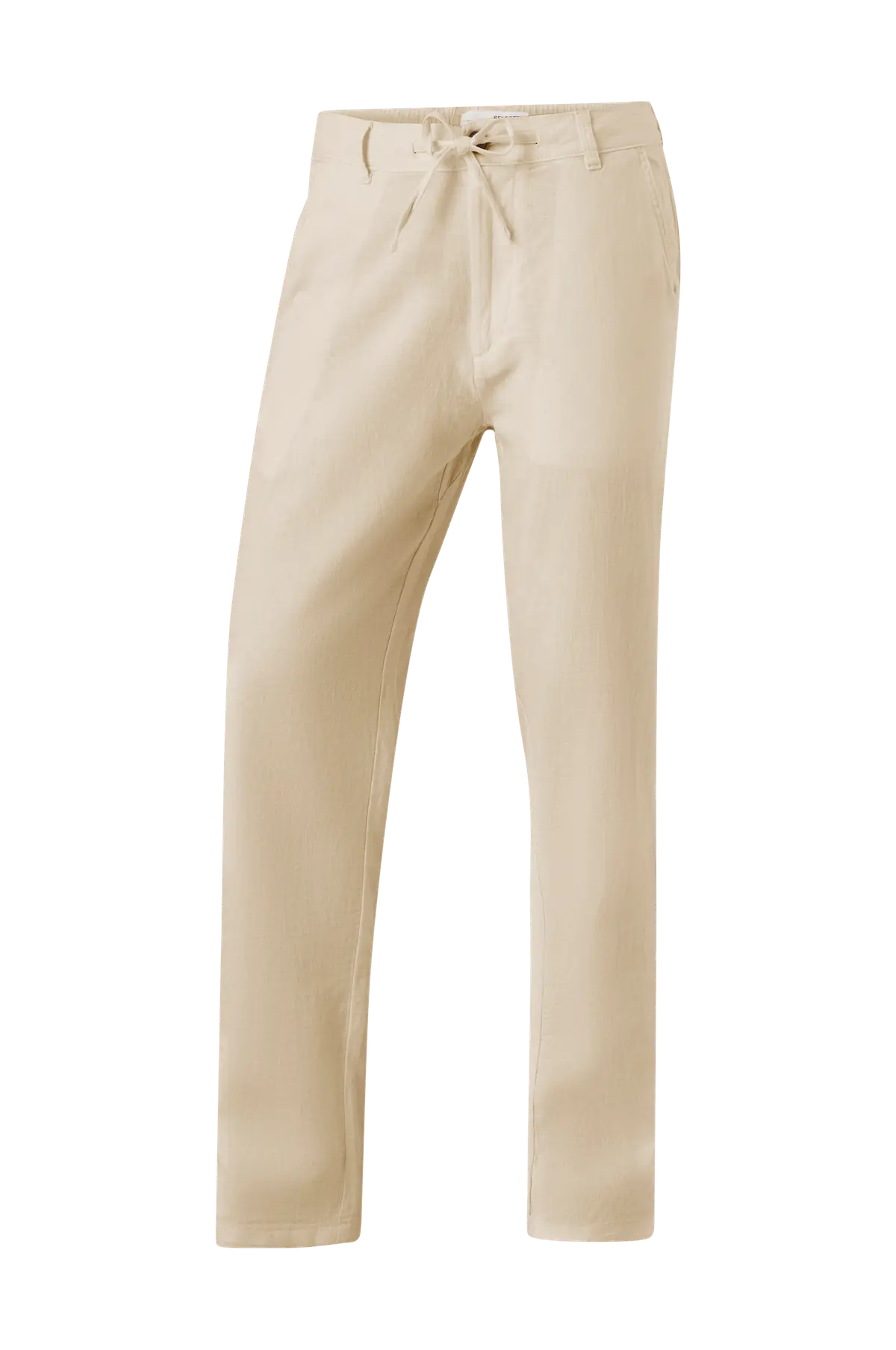 Bukser slhSlimtape-Brody 172 Linen Pants Incense mixed w. oatmeal