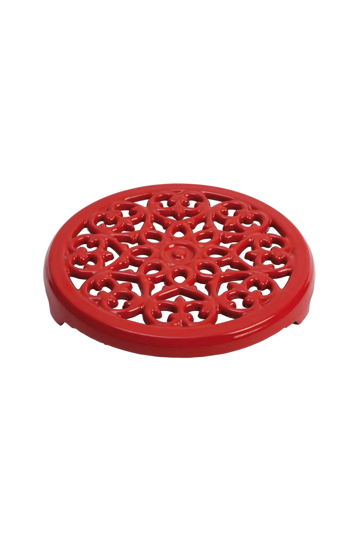 Gyteunderlag, støpejern, Lilly 23 cm Cherry red