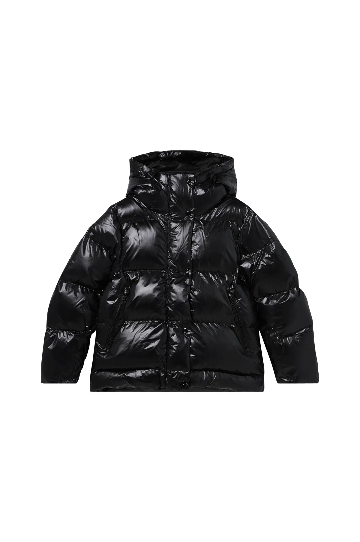 Skijakke Saga JR Ski Jacket Black Glossy