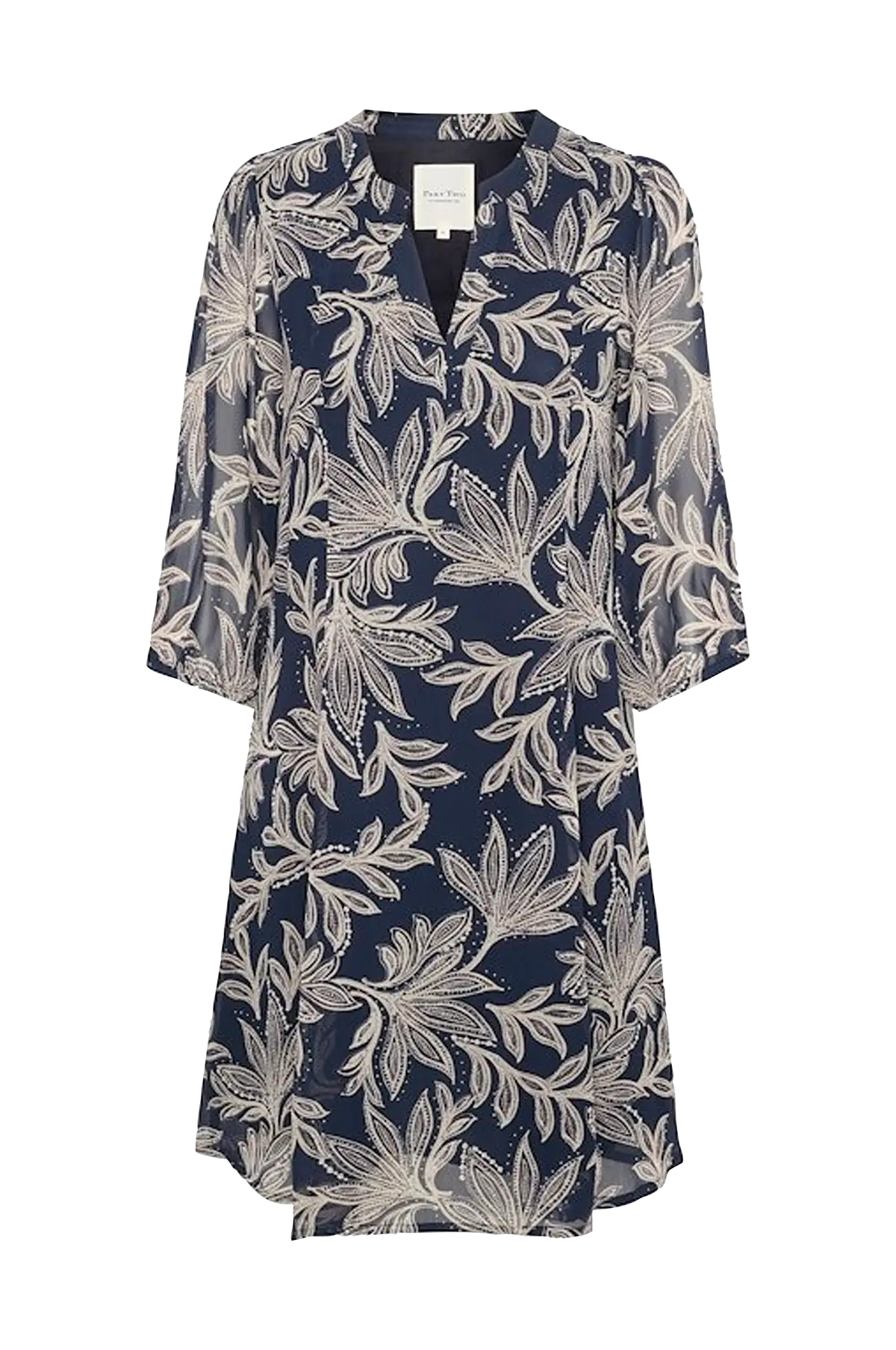 Kjole BotellePW Dark Navy Delicate Leaf