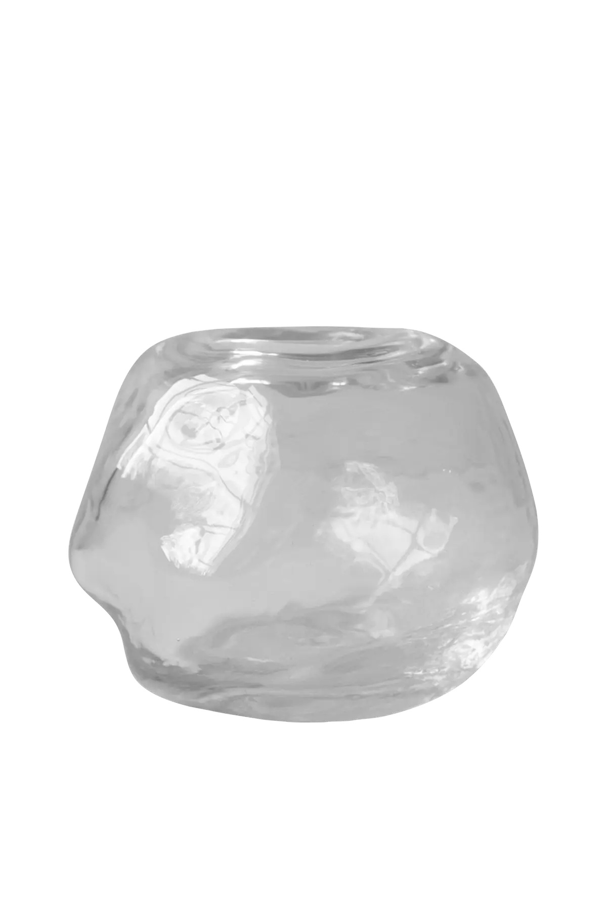 Lysholder/potte Bunch mini, diameter 12 cm, h 10 cm Clear glass