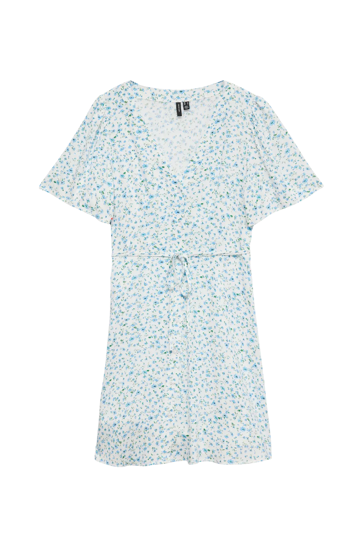Kjole vmAlba SS Short Dress Wvn Snow white