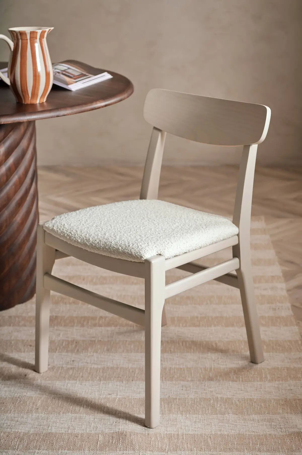 Stol Kriss 2-pk White washed