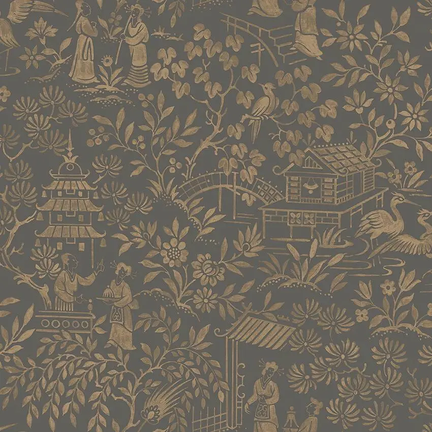 Tapet Oriental Garden Svart 4272