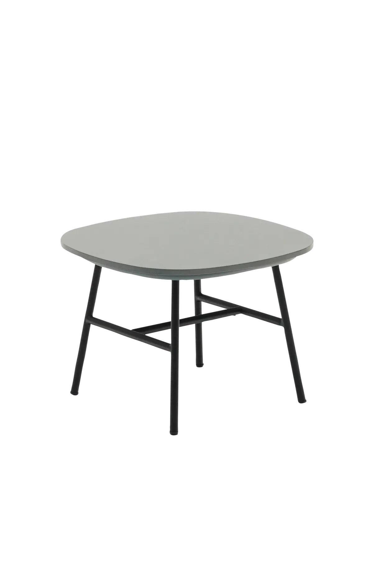 Sidebord Bramant, 60 x 60 cm Svart marmor izmir/røykfarget mattsvart