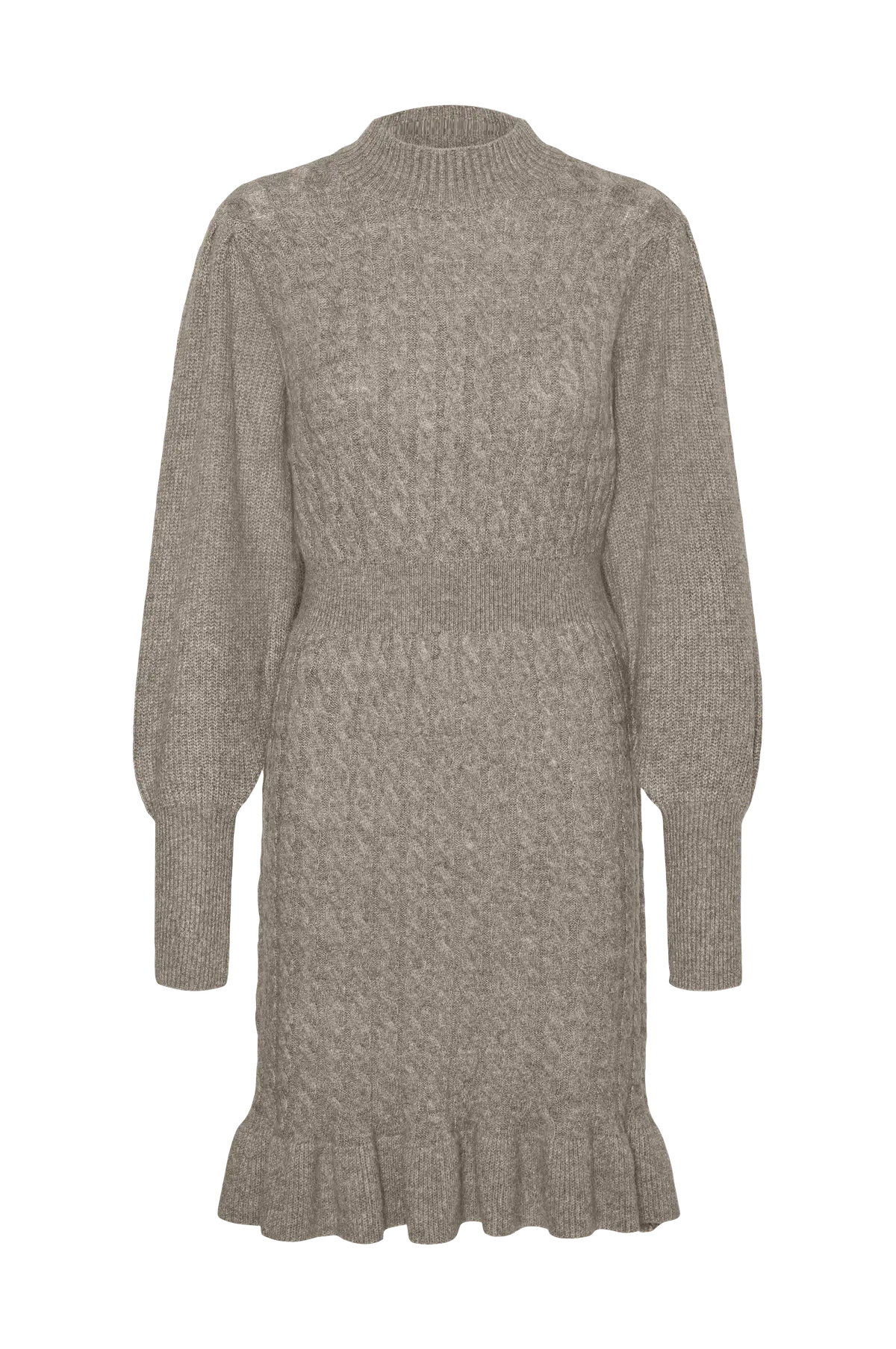 Kjole vmVera LS Short Knit Dress Moon rock