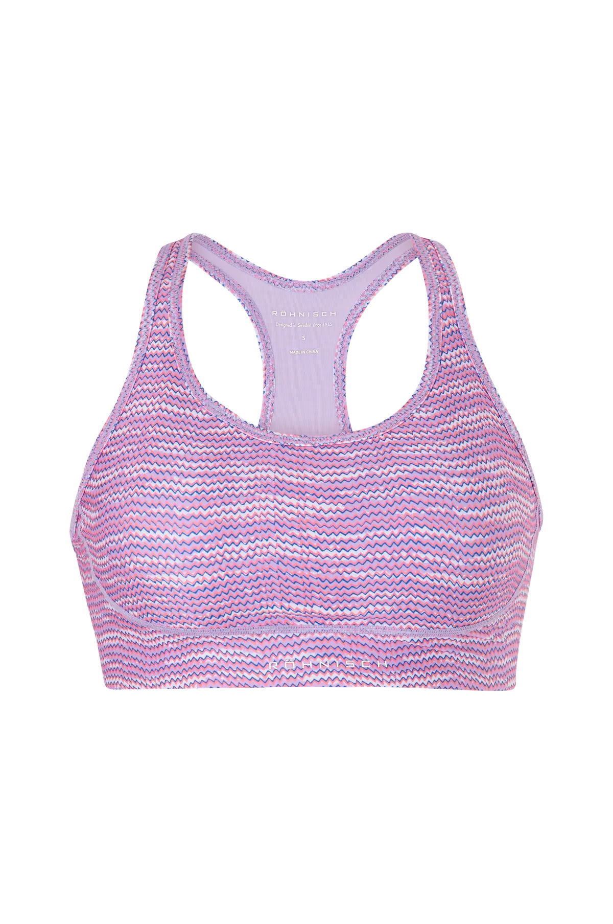 Sports-BH Flattering Printed Sportsbra Zigzag purple