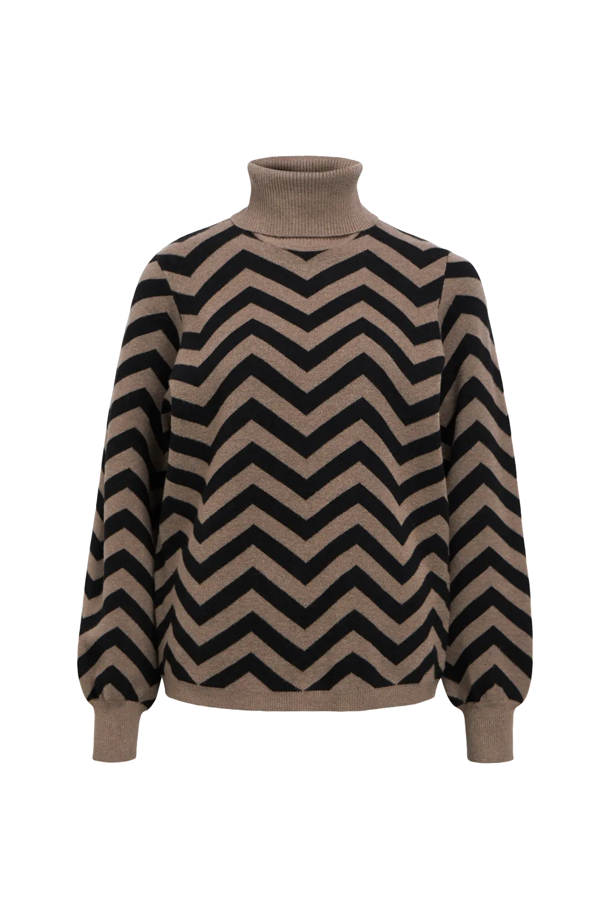 Genser objRay L/S Knit Rollneck Pullover Morel