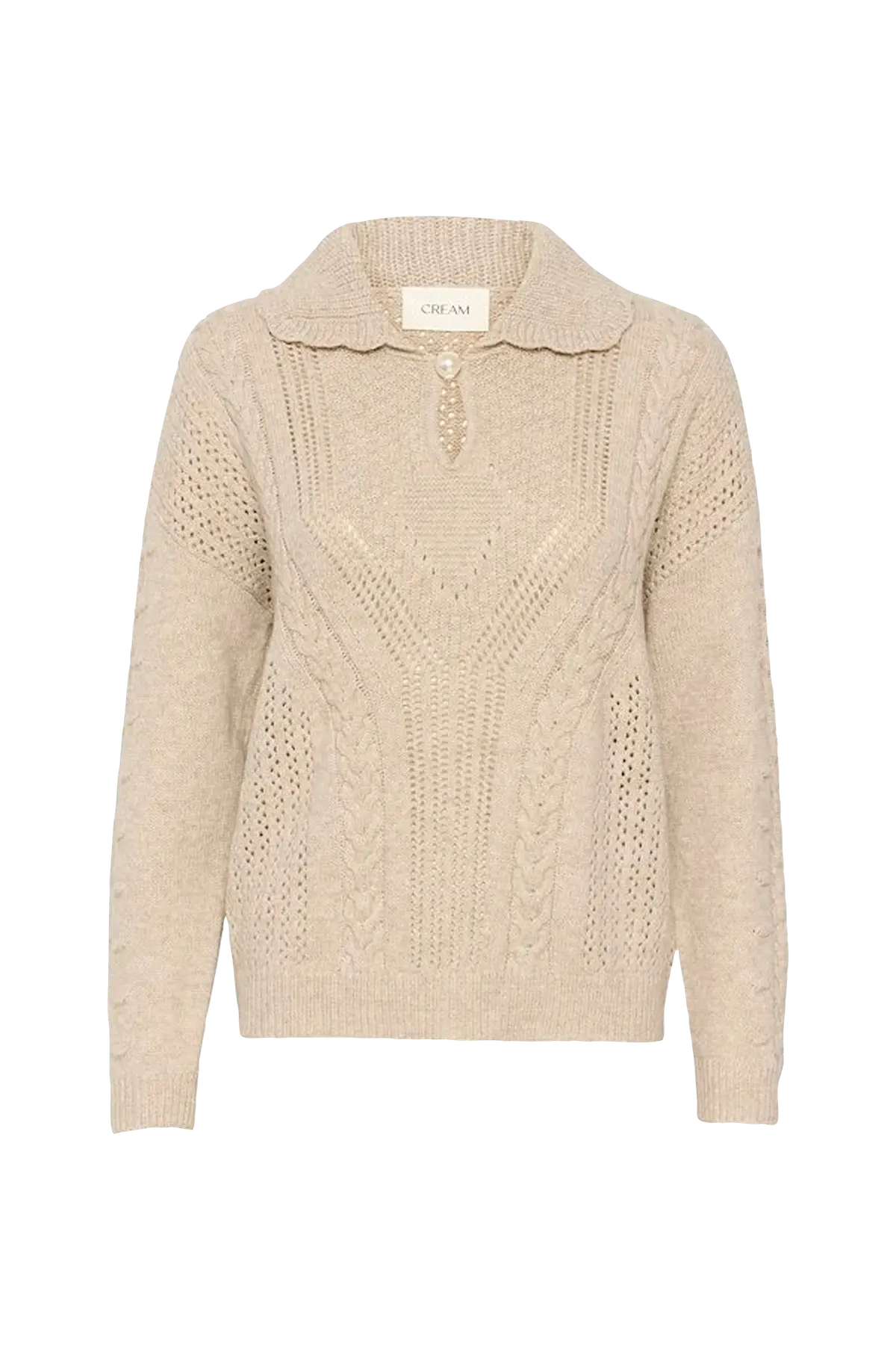 Genser crSerapia Knit Pullover Eggnog