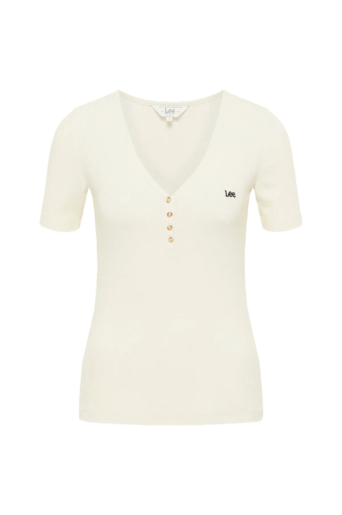 Topp SS Henley Ecru