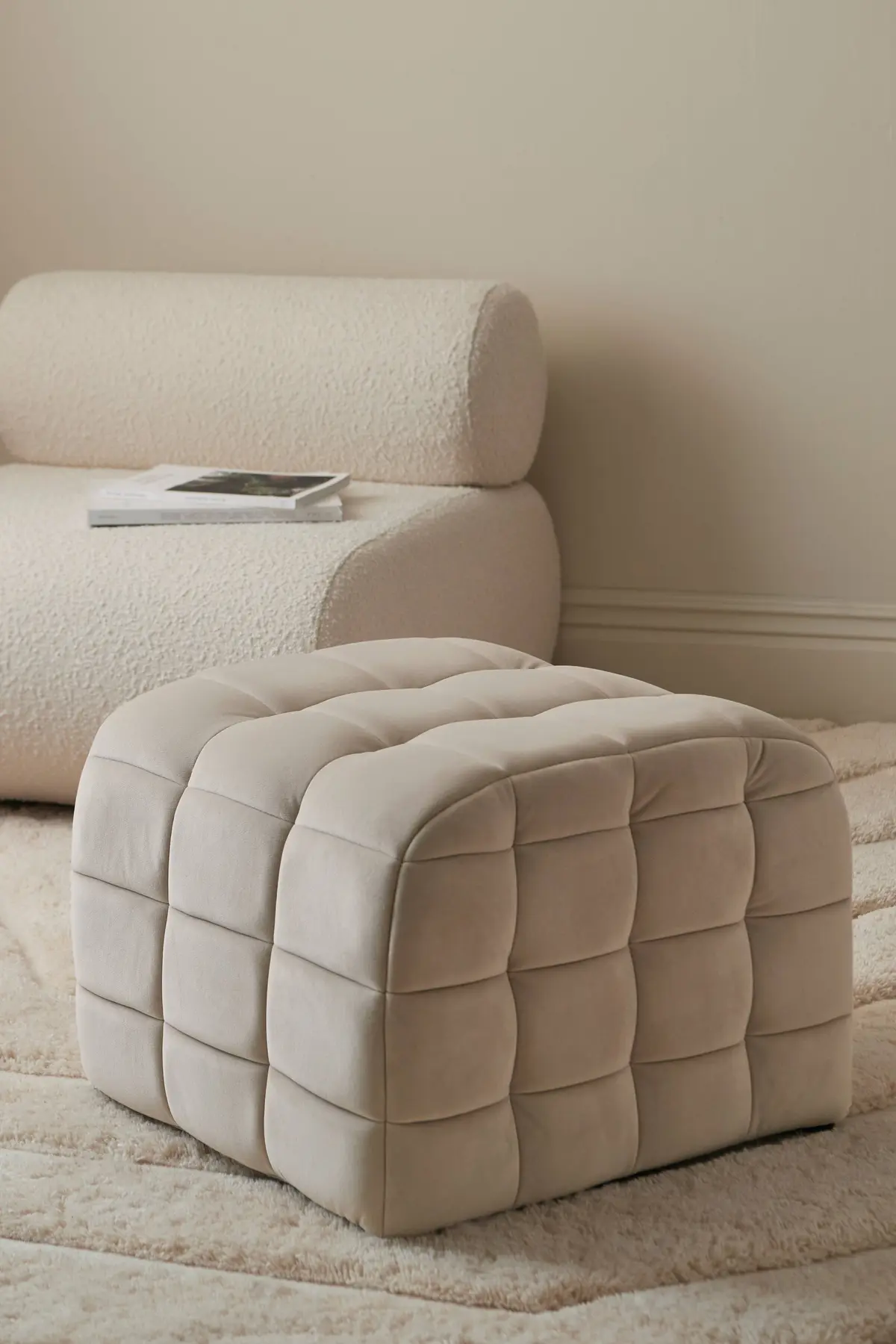 Puff Legomia 54x54 cm Beige