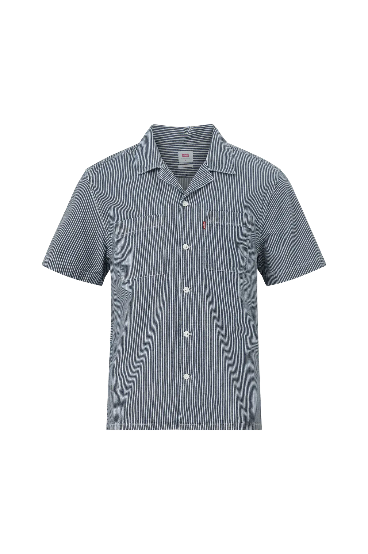 Skjorte The Standard Camp Shirt Riley INDY MID WASH STRIPE