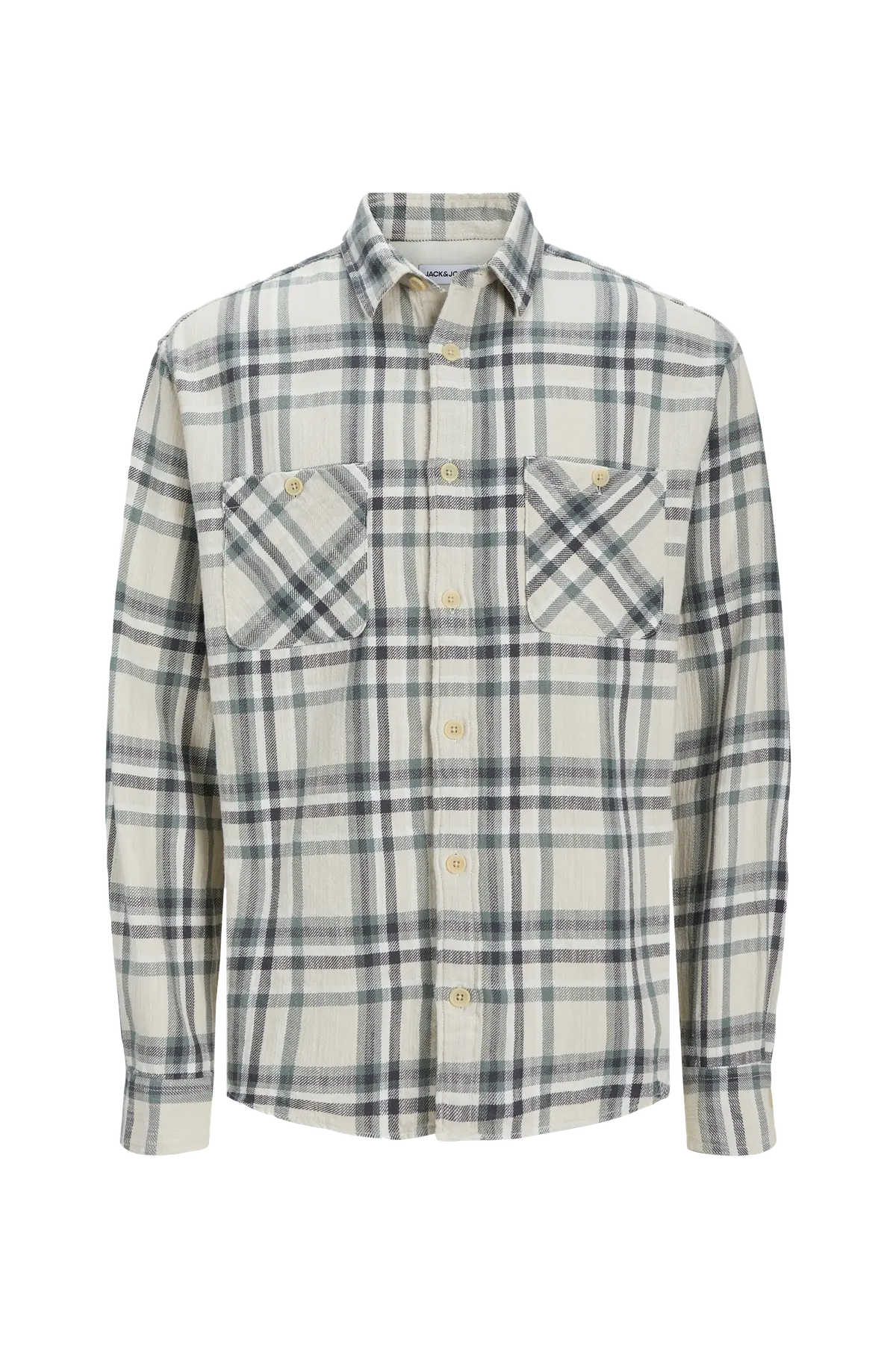Overtreksskjorte jjeMichael Overshirt LS SN Desert sage