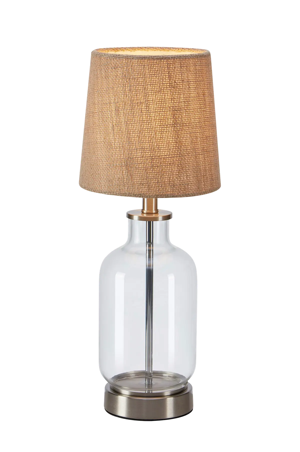 Bordlampe Costero høyde 43 cm Gjennomsiktig/stål/naturlig