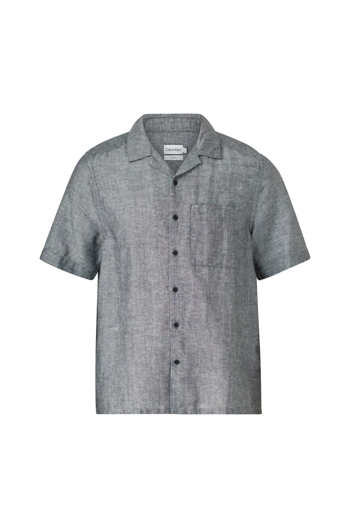 Skjorte Linen Cotton Cuban S/S Shirt Ck black