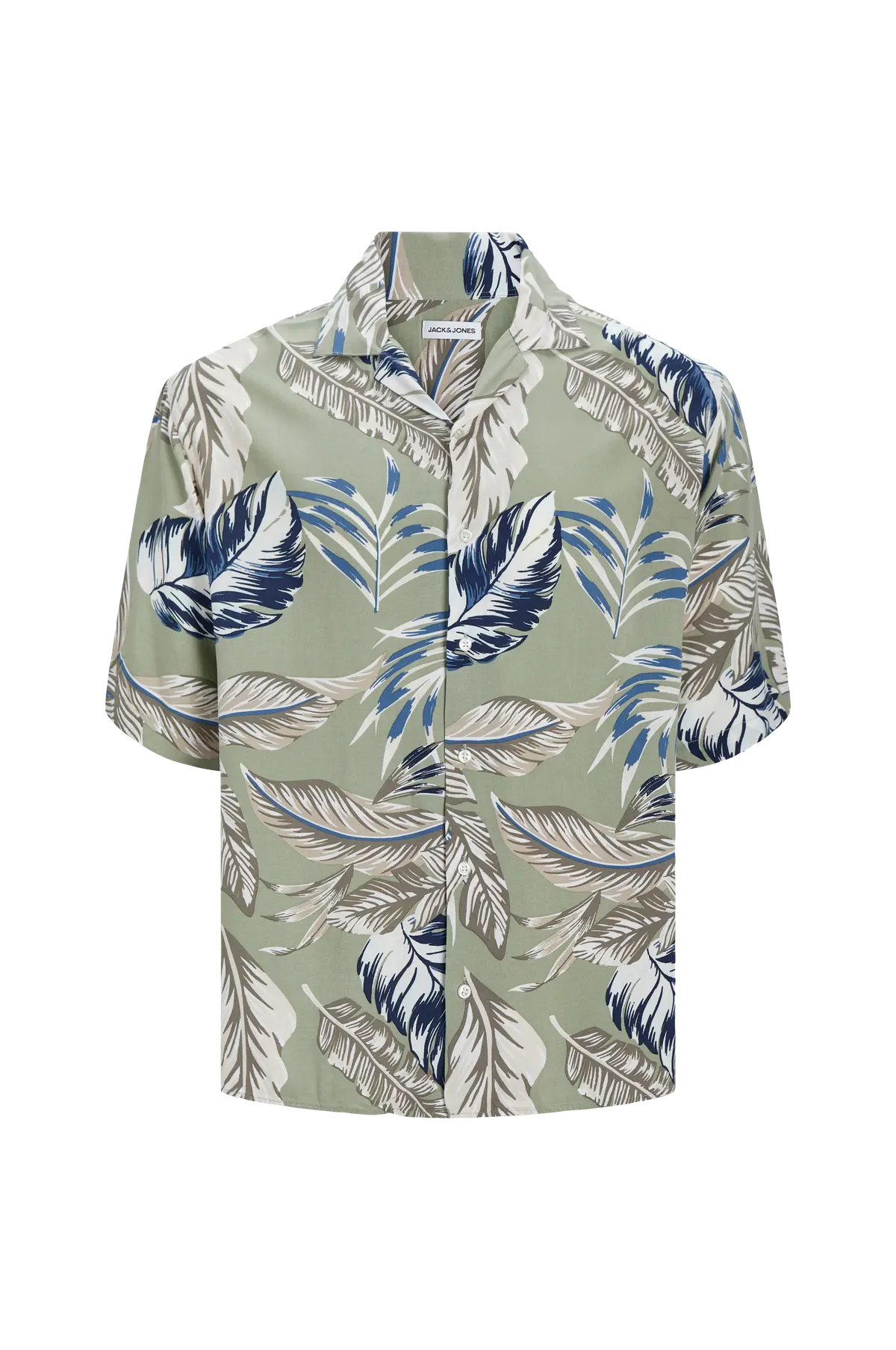 Skjorte jjeJeff Aop Resort Shirt SS SN Oil green