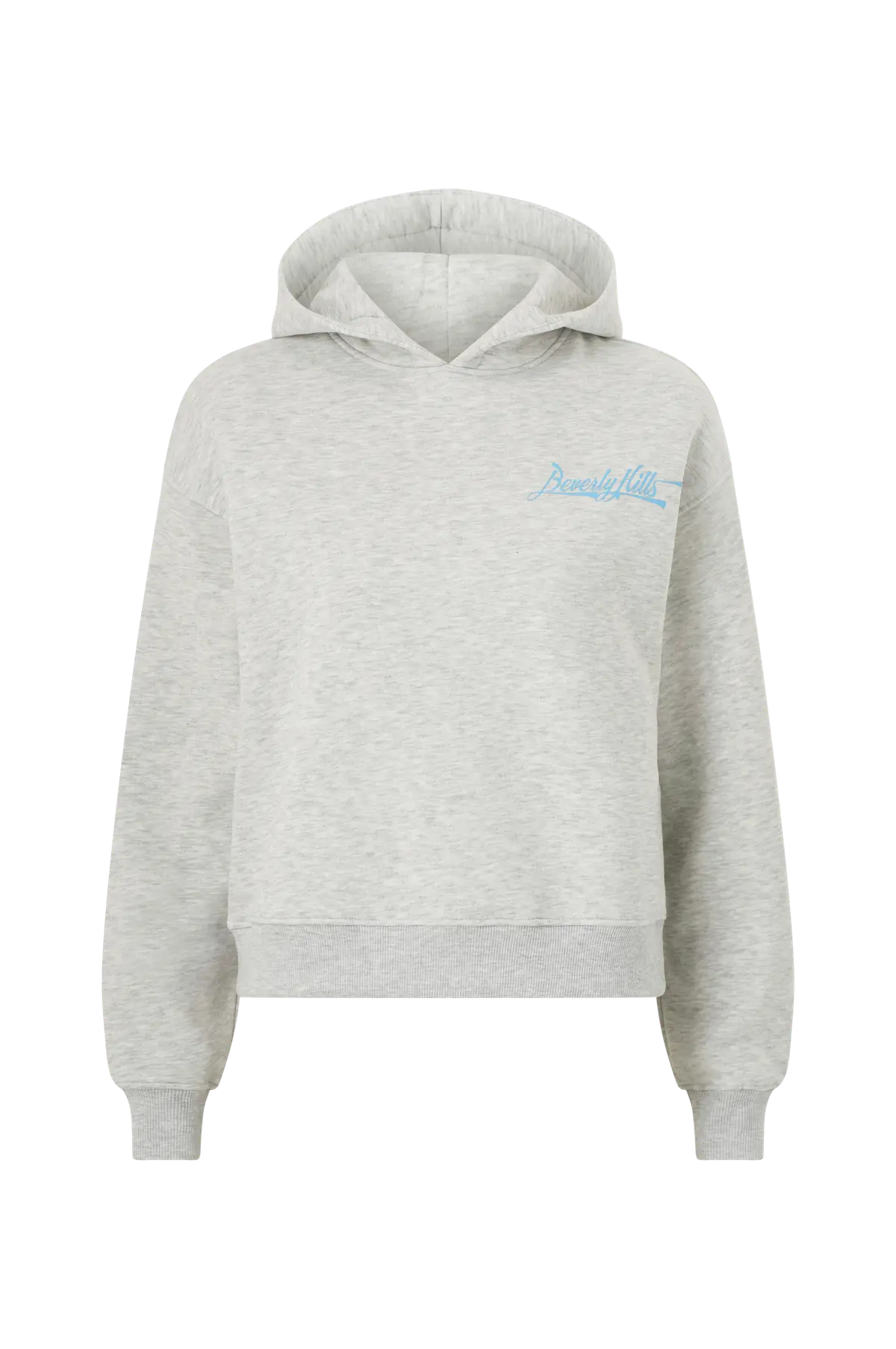 Hettegenser Printed Hoodie Lt grey melange