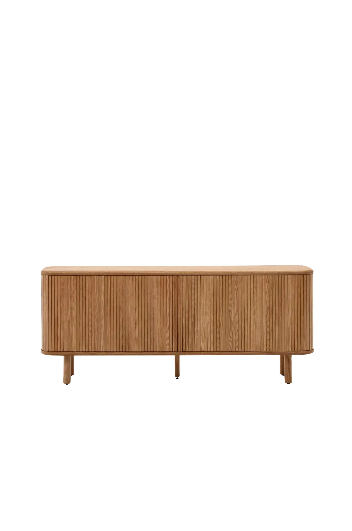 Mailen 2-dørs skjenk i askfinér med mørk finish 180 x 75 cm Naturlig
