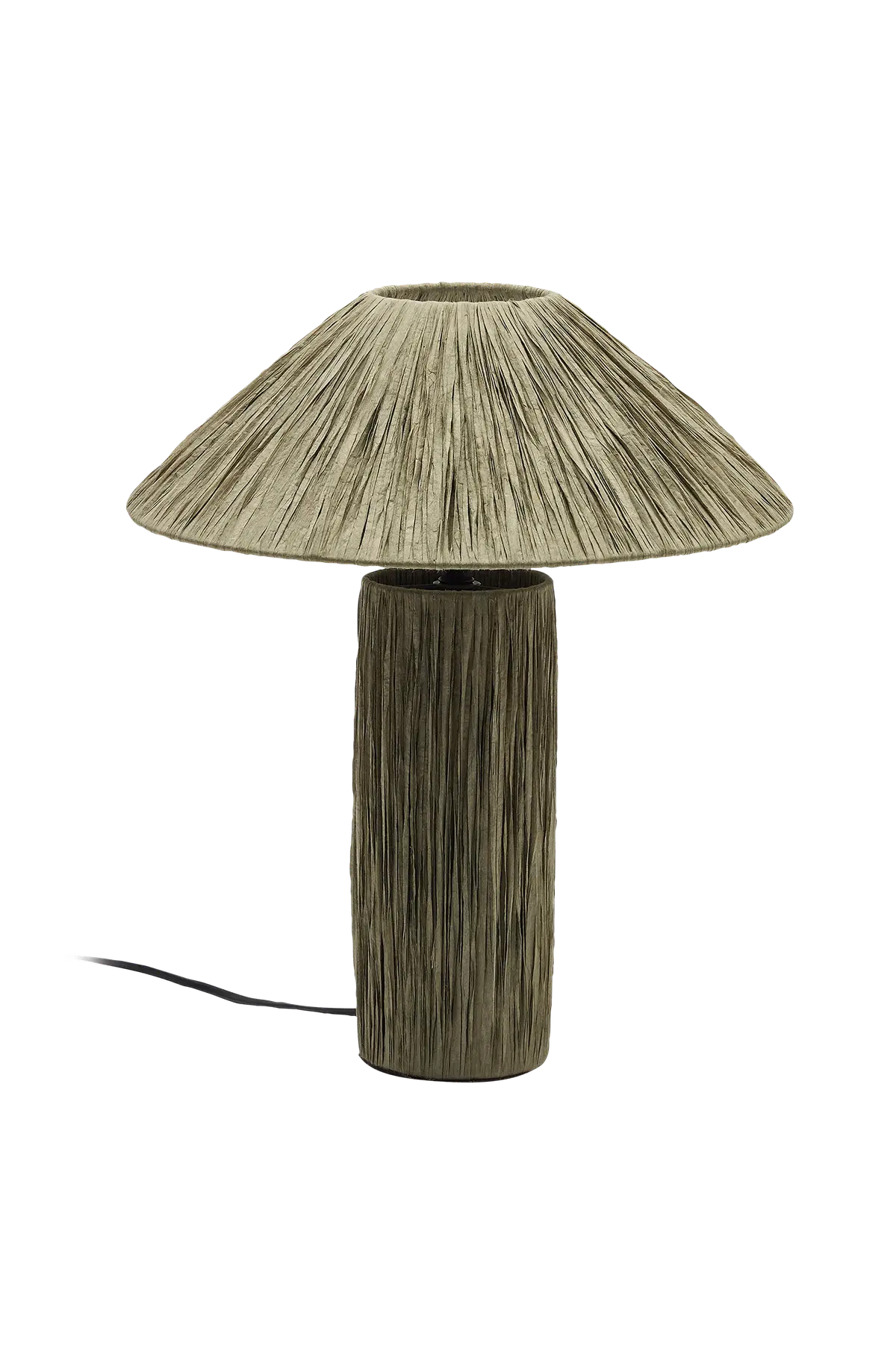 Samse bordlampe i naturlig raffia Grønn