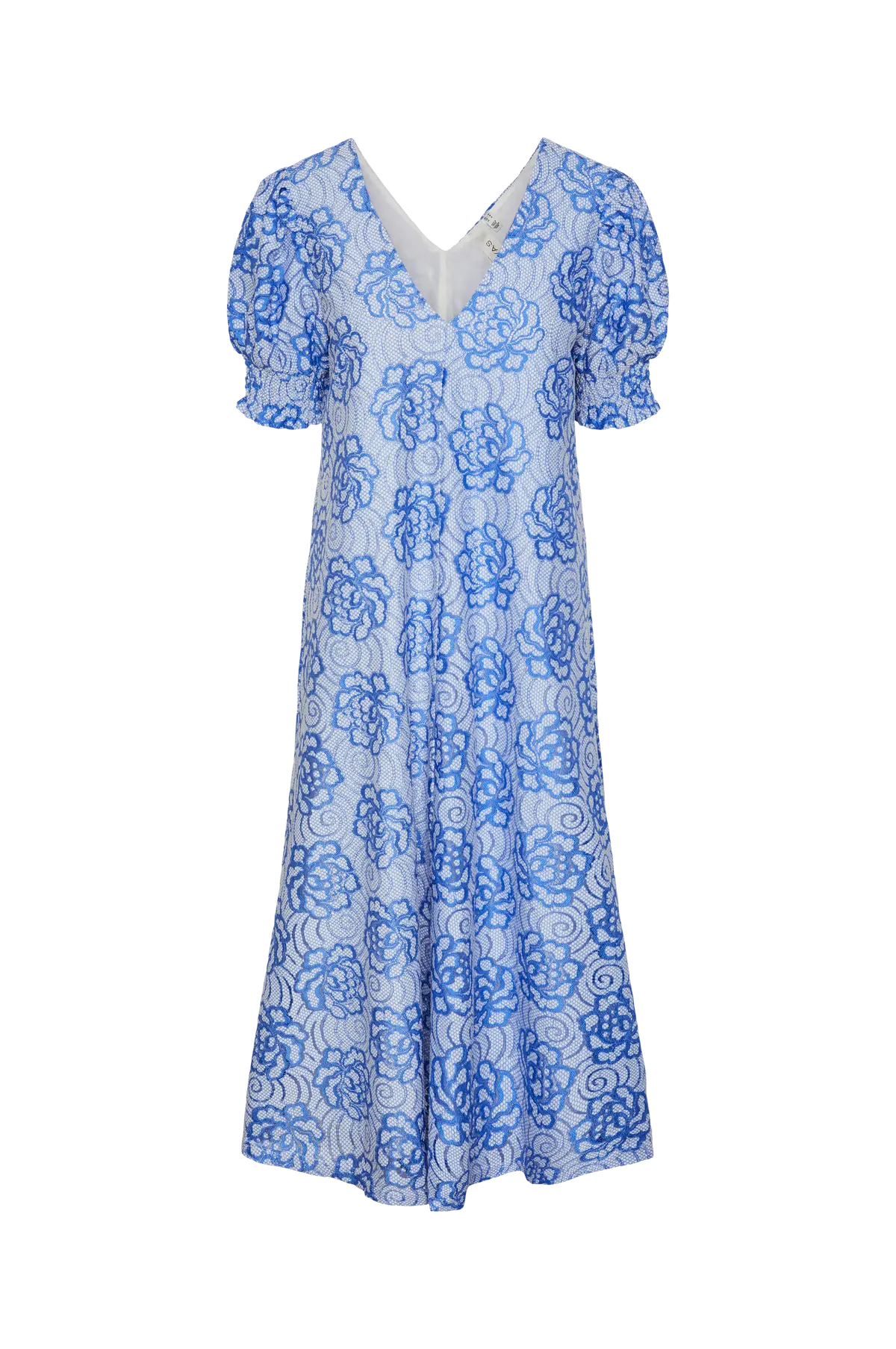 Blondekjole yasIsa 2/4 Midi Dress Palace blue