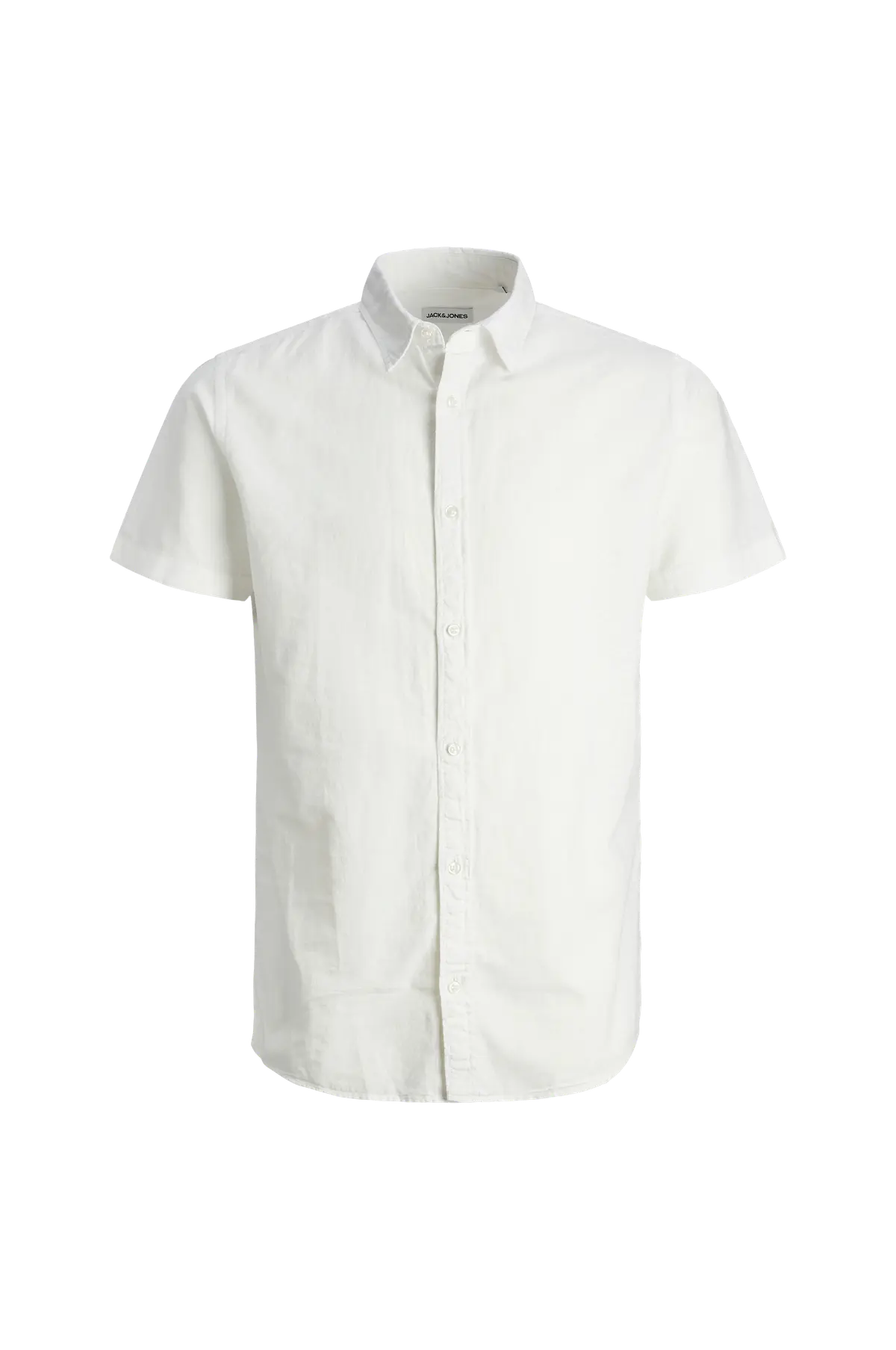 Skjorte jjeLinen Blend Shirt SS SN Jnr White