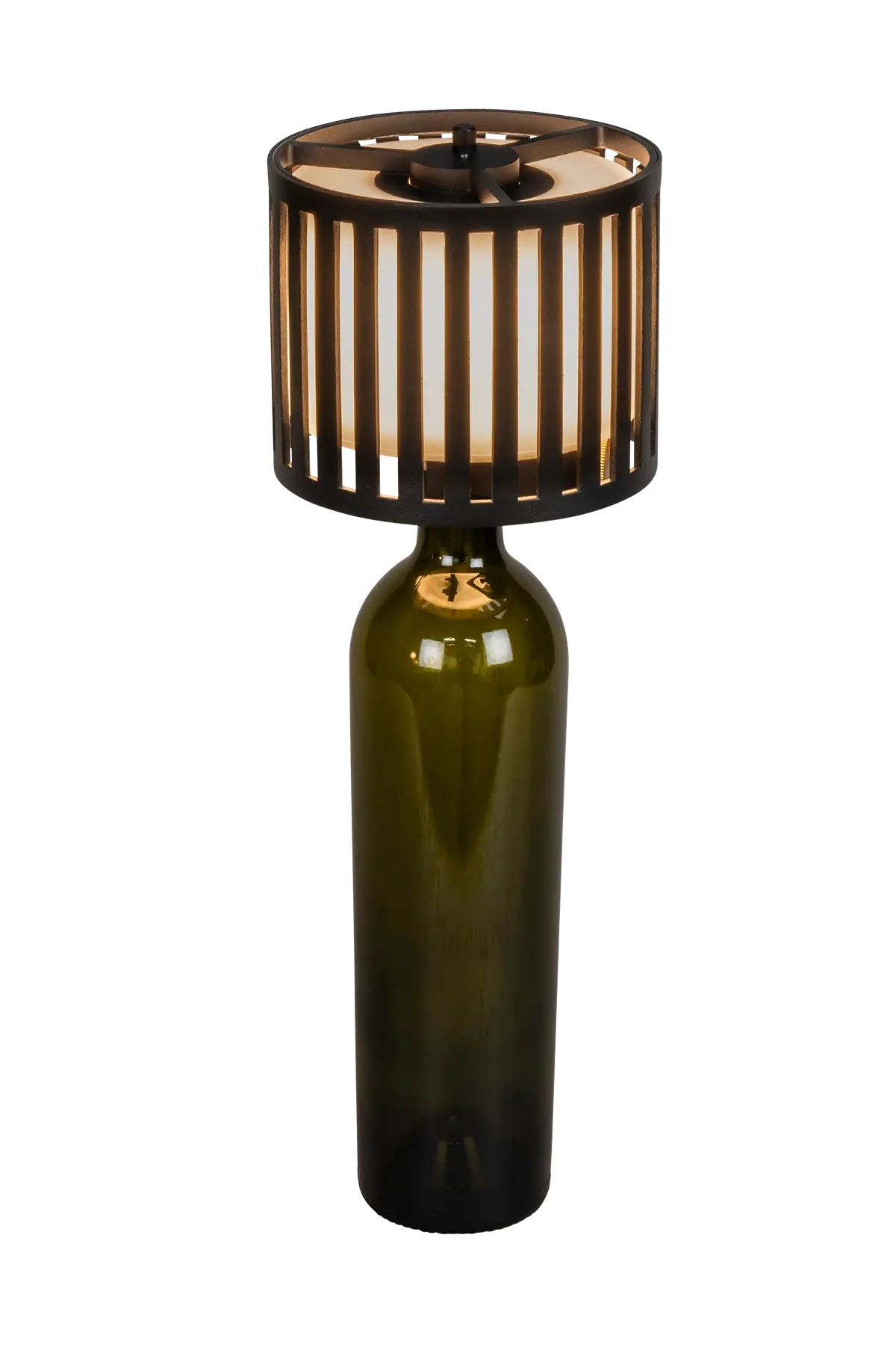 Bordlampe Bottle Usb 28 cm Svart