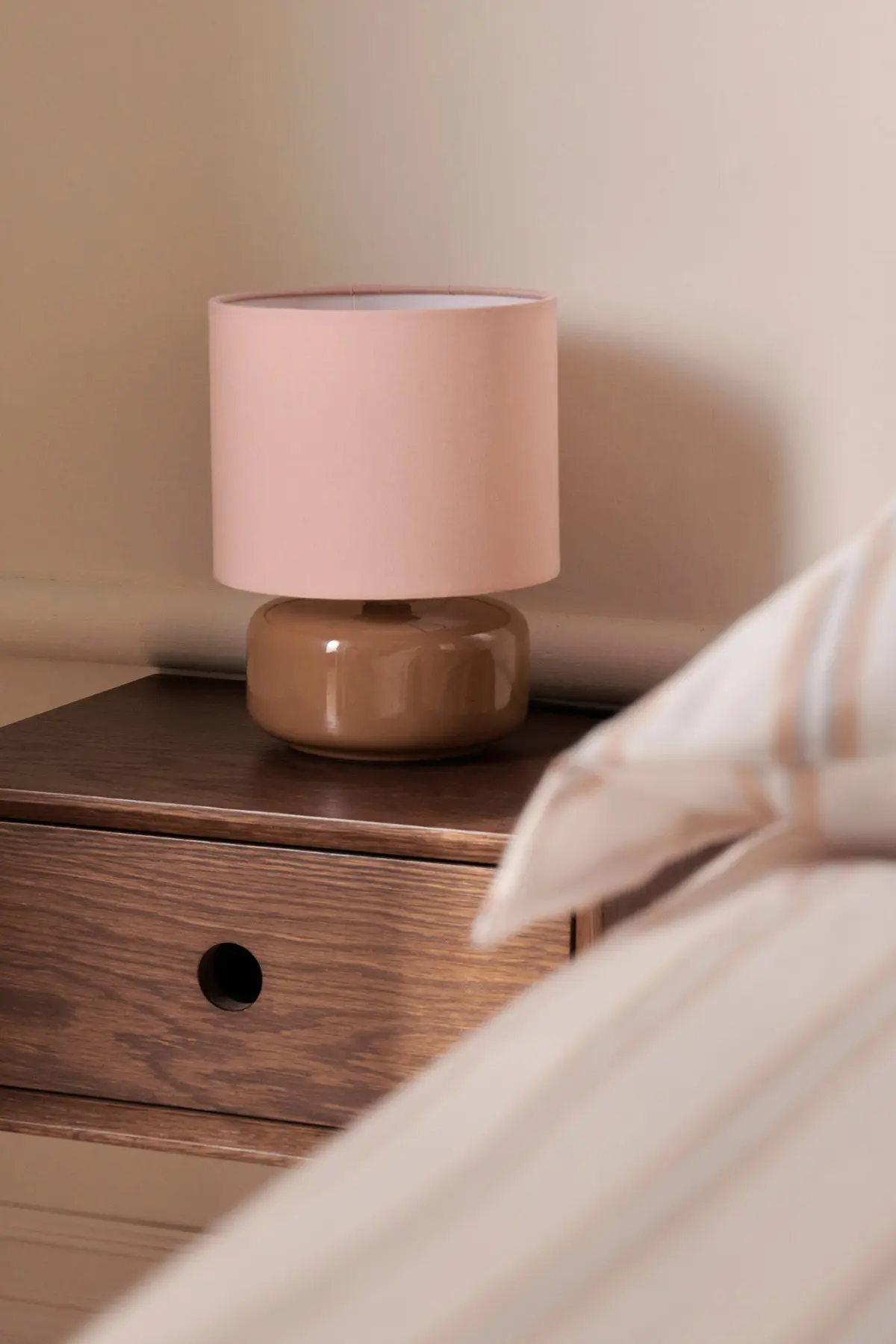 Bordlampe Bobo Brown/ Pink