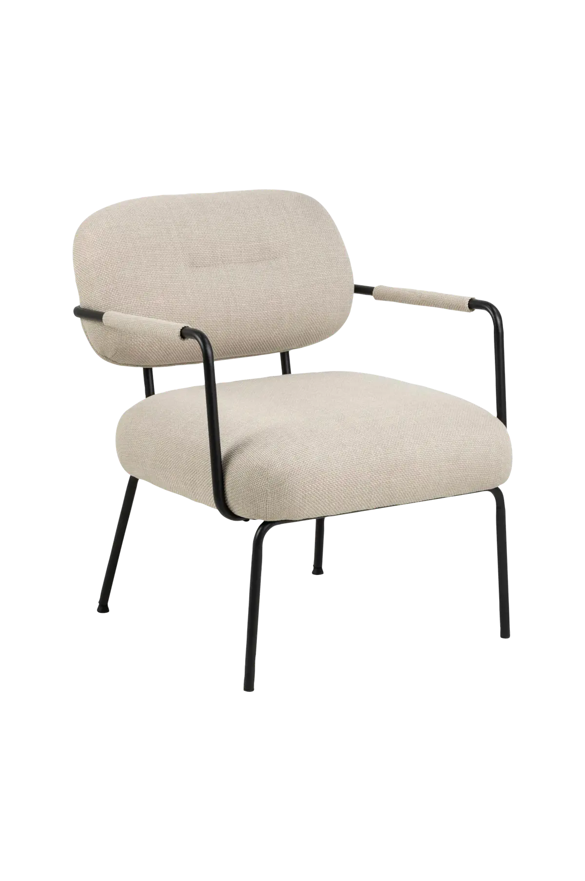 Dillon lenestol beige matt svart