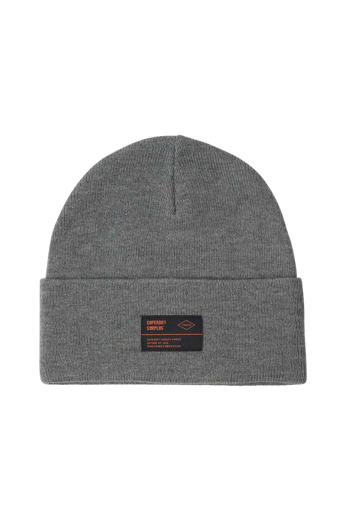 Lue Surplus Knitted Beanie Hat Rock Grey Marl